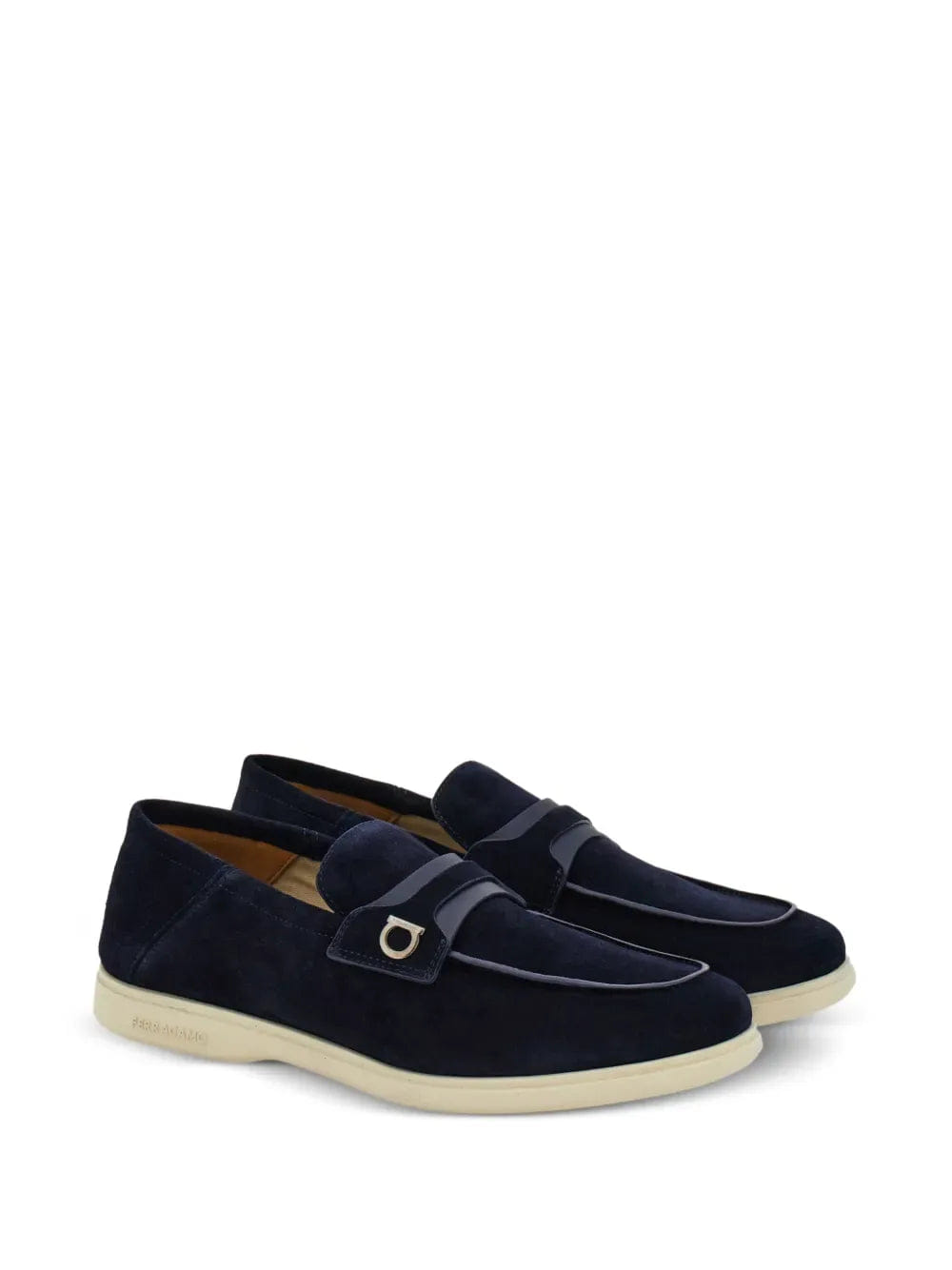 Ferragamo Deconstructed Gancini - Detailed Suede Loafers