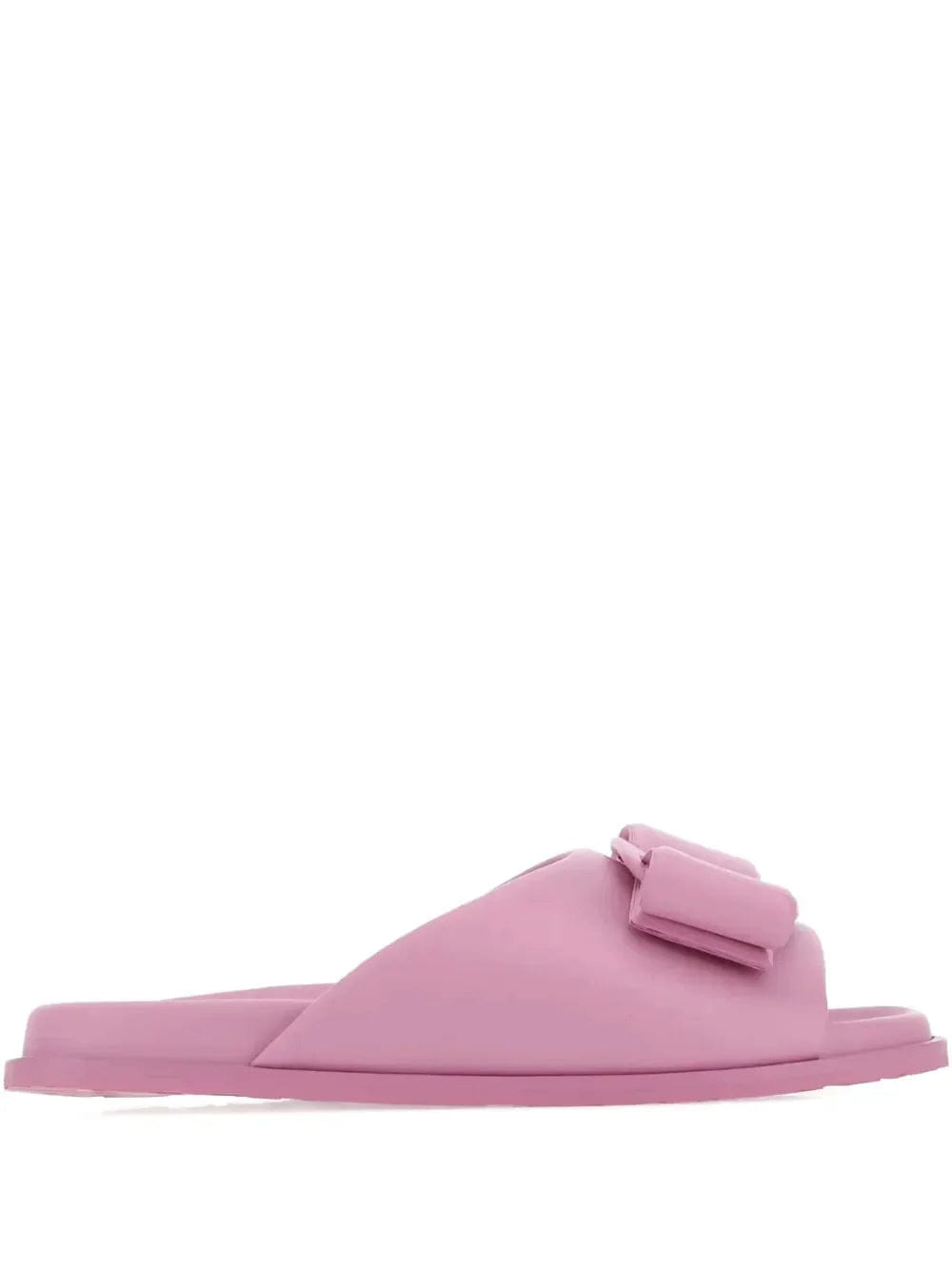 Ferragamo Bow - Detail Leather Flat Sandals