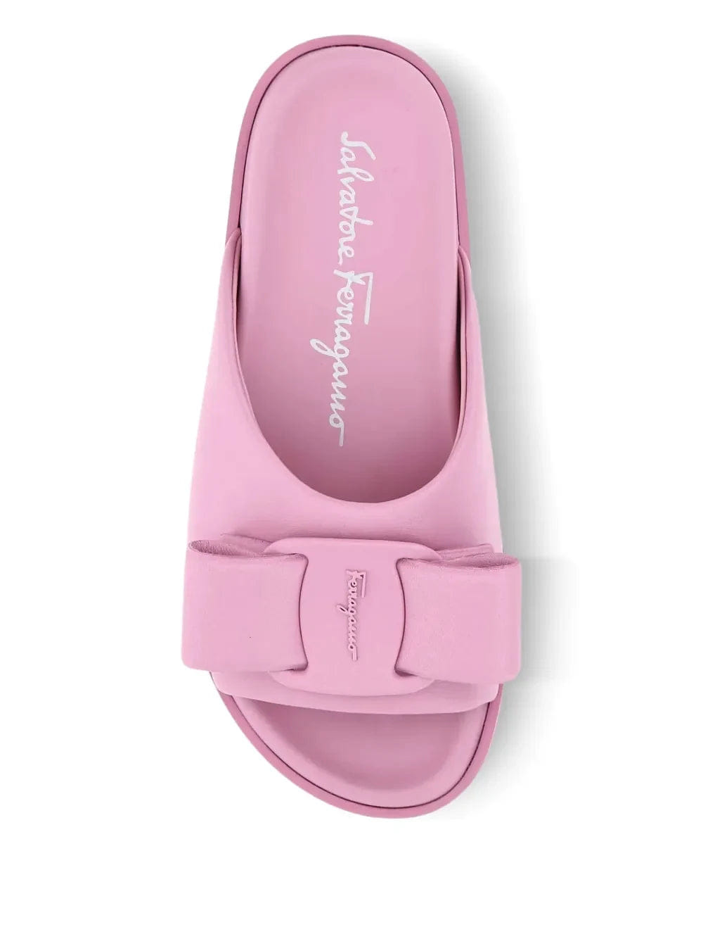 Ferragamo Bow - Detail Leather Flat Sandals