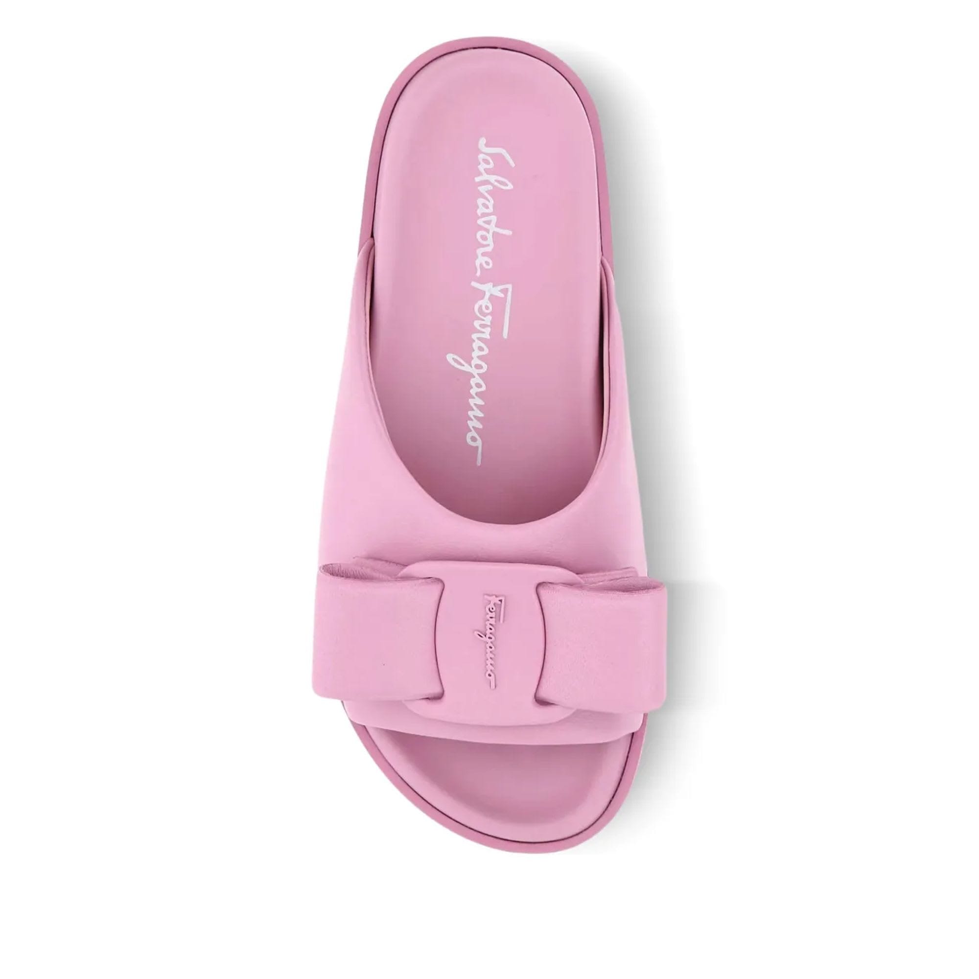 Ferragamo Bow - Detail Leather Flat Sandals