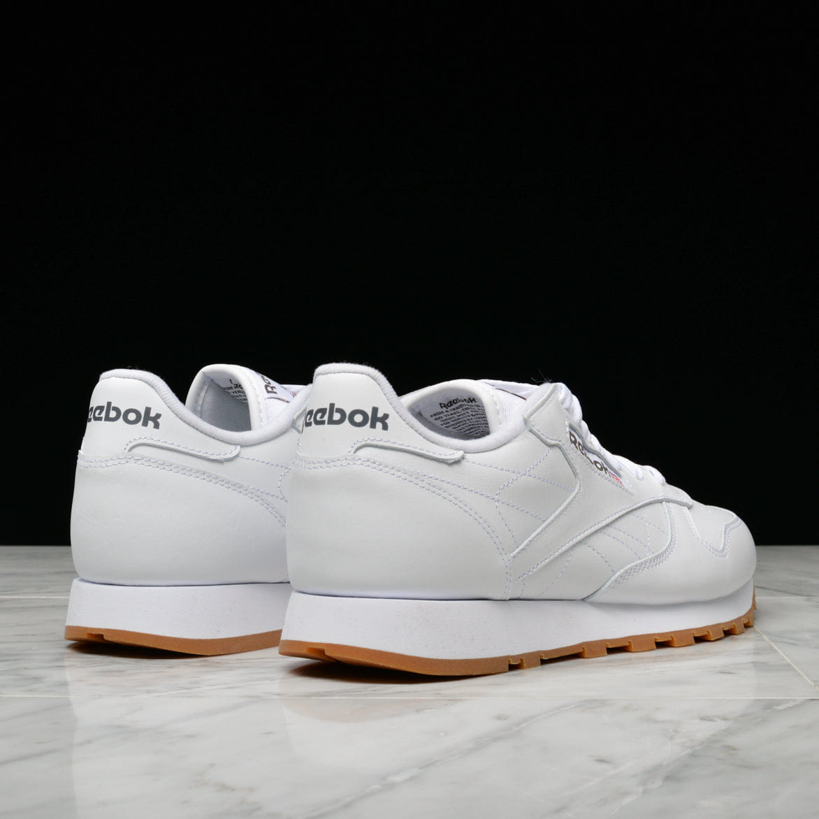 Reebok CLASSIC LEATHER - WHITE / GUM