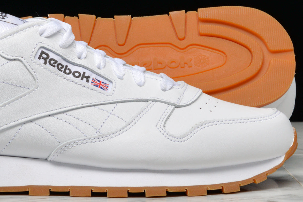 Reebok CLASSIC LEATHER - WHITE / GUM