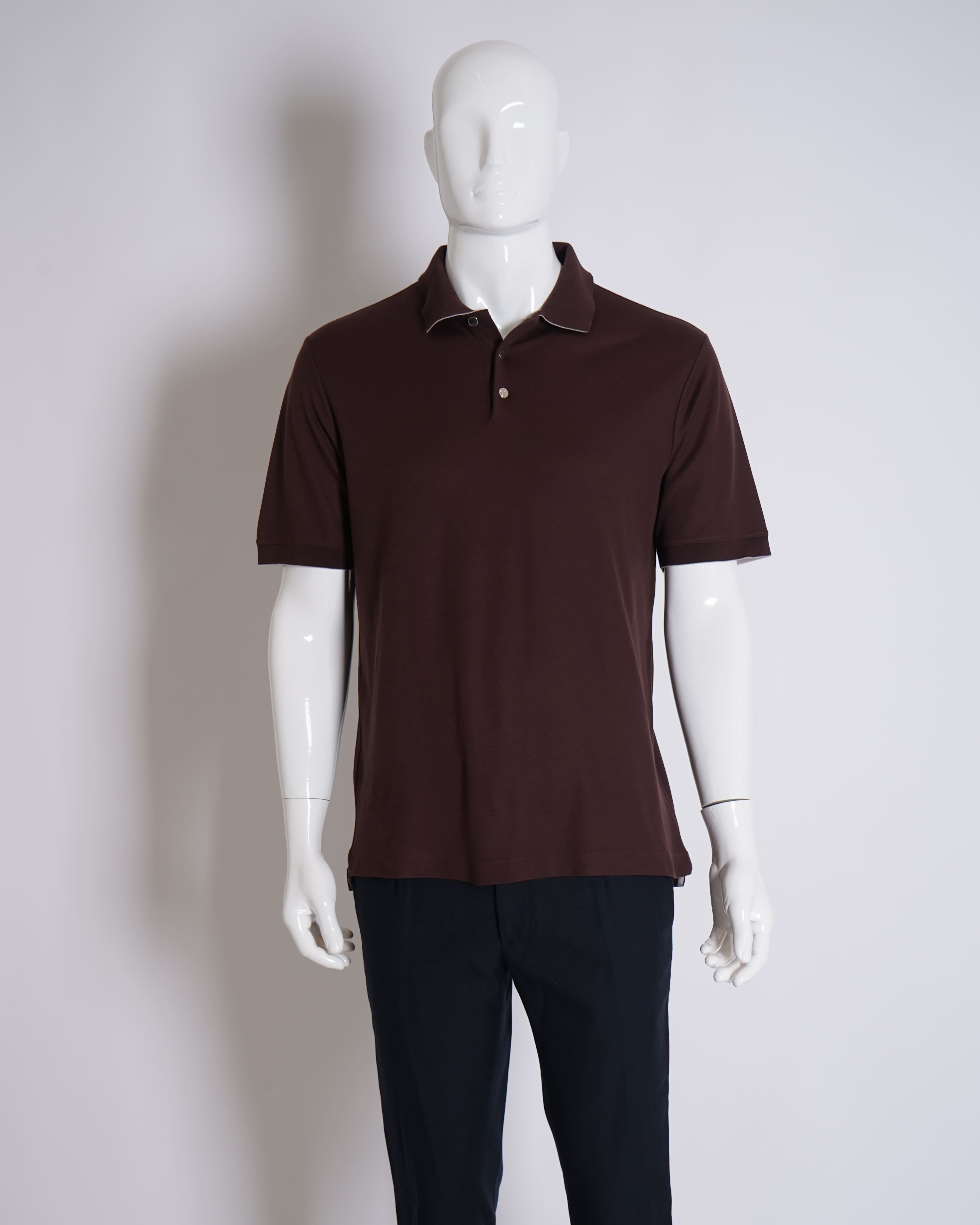 Hermes men's brown polo T-Shirt