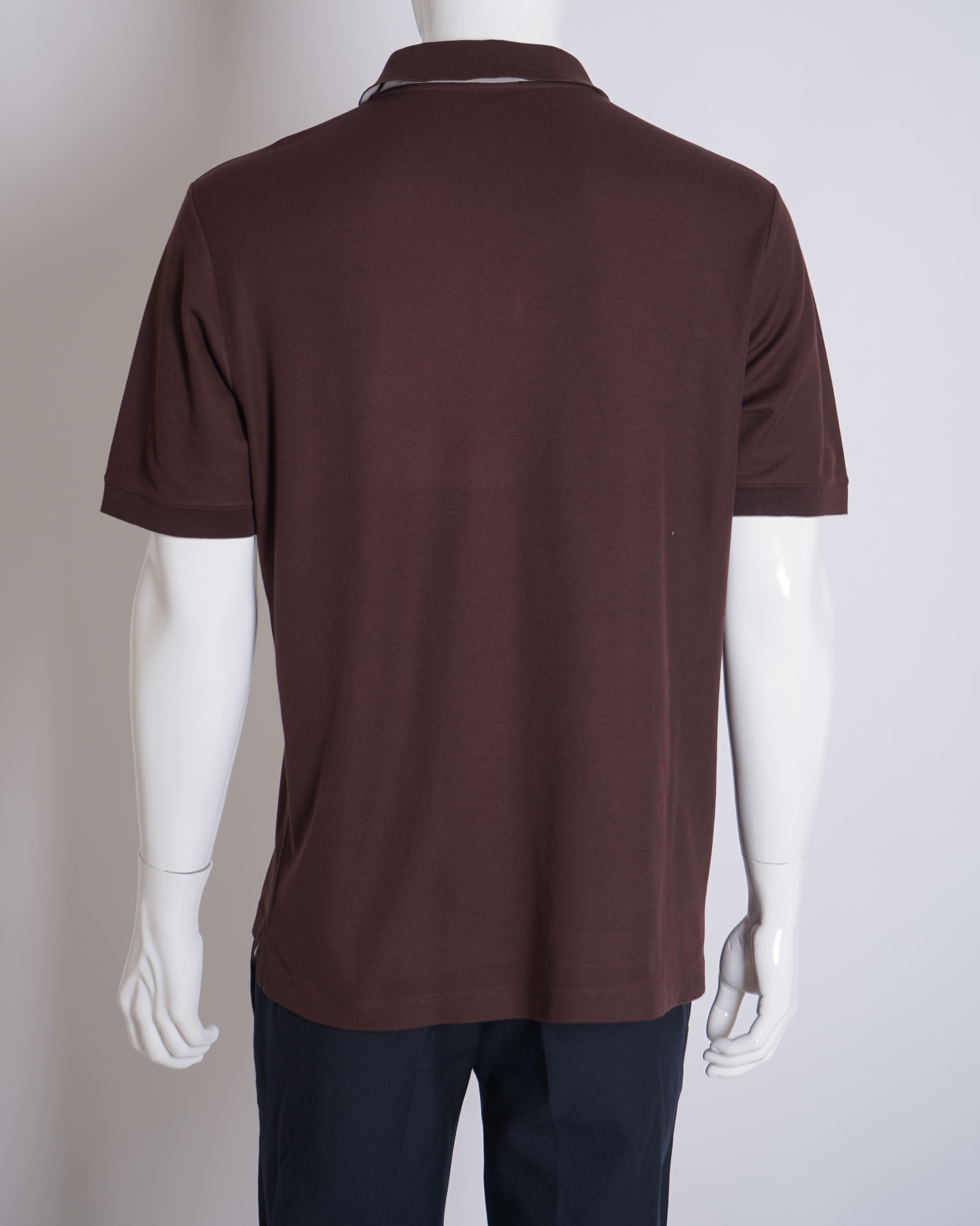 Hermes men's brown polo T-Shirt