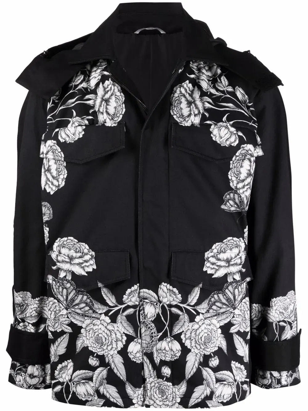 Valentino Garavani Dark Blooming - Print Hooded Jacket