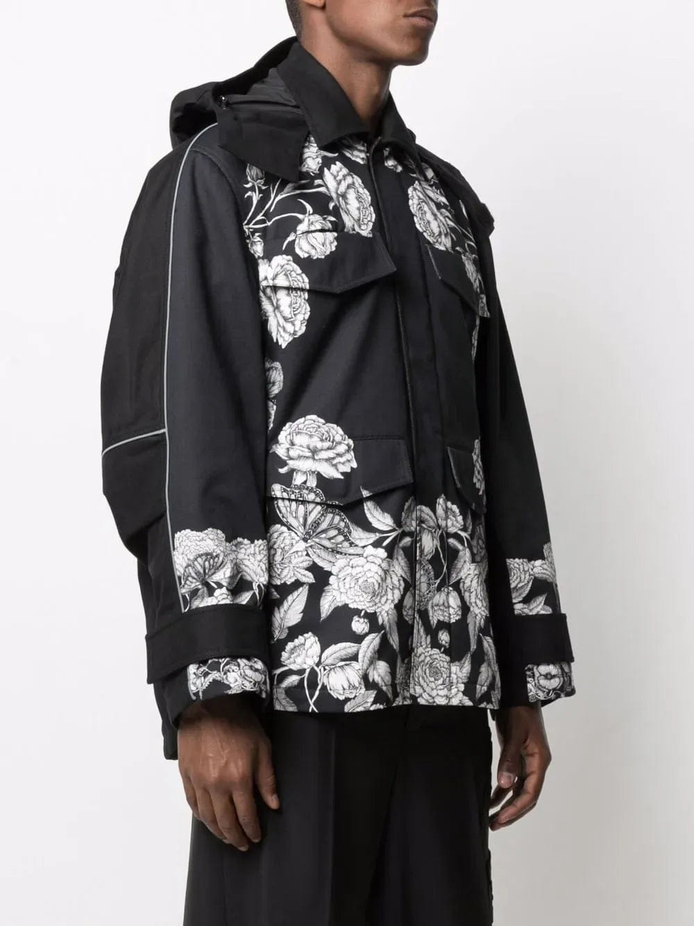 Valentino Garavani Dark Blooming - Print Hooded Jacket
