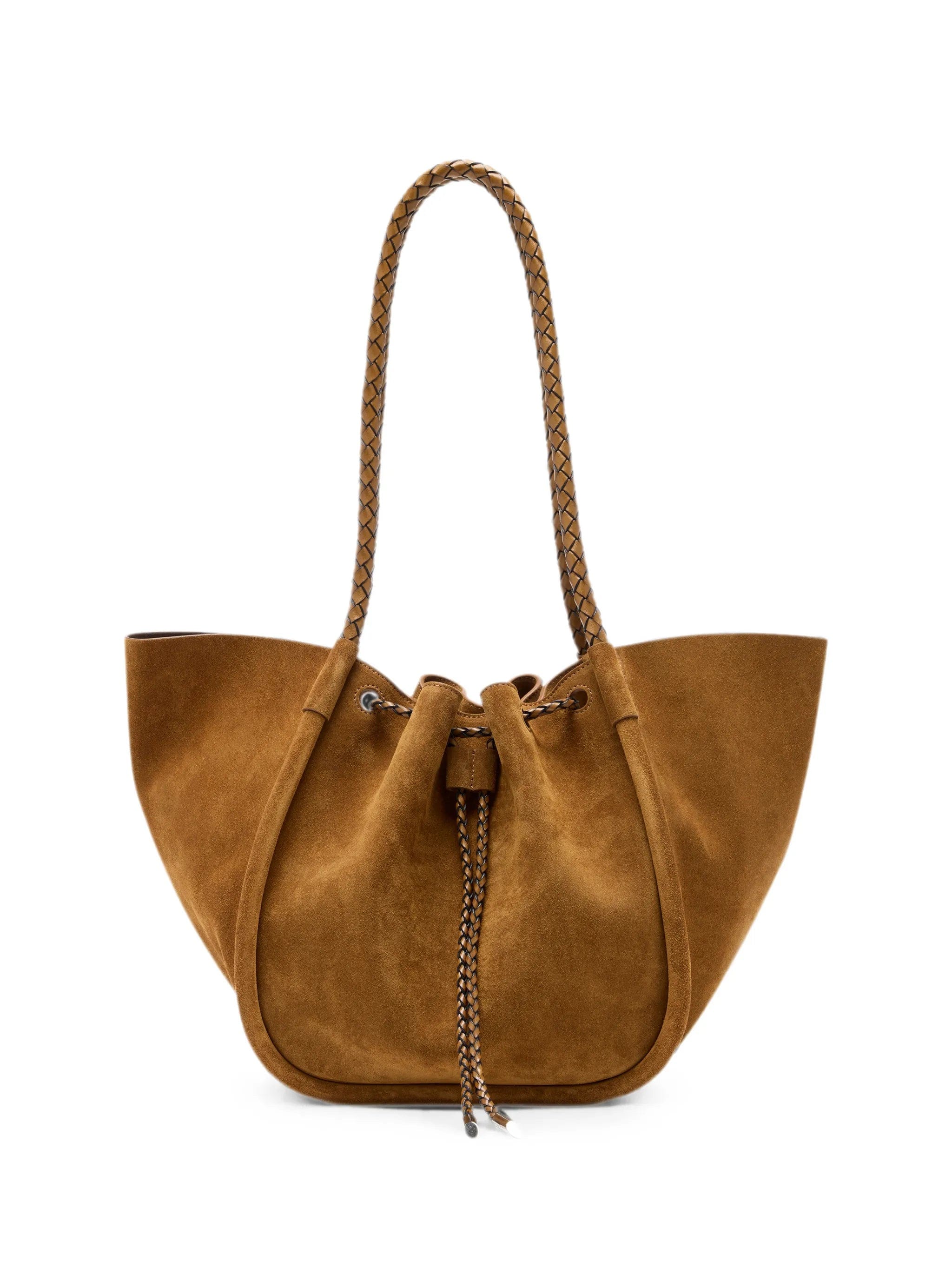 Proenza Schouler large Ruched tote in suede and braided calf