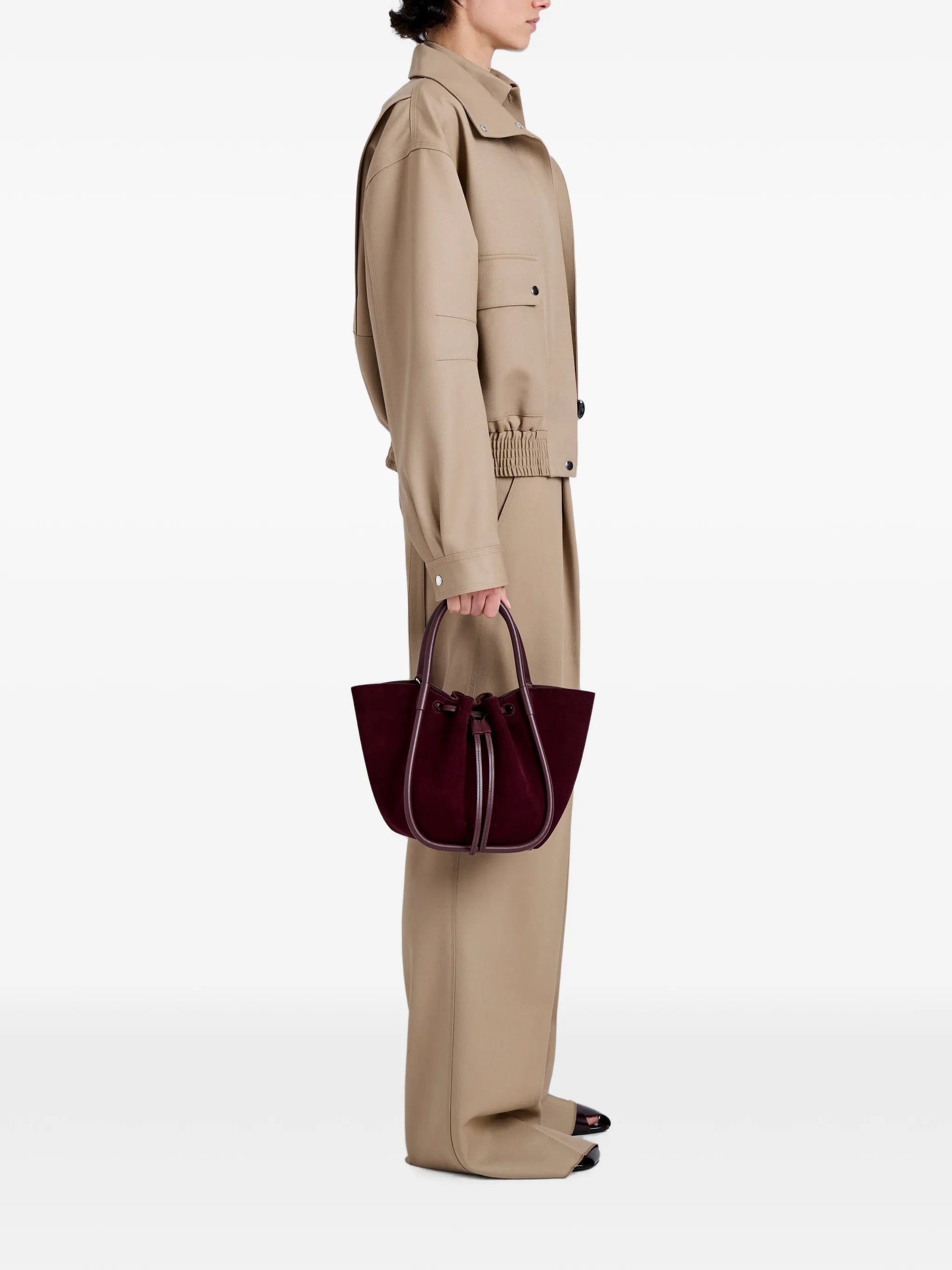 Proenza Schouler small Ruched tote in soft suede