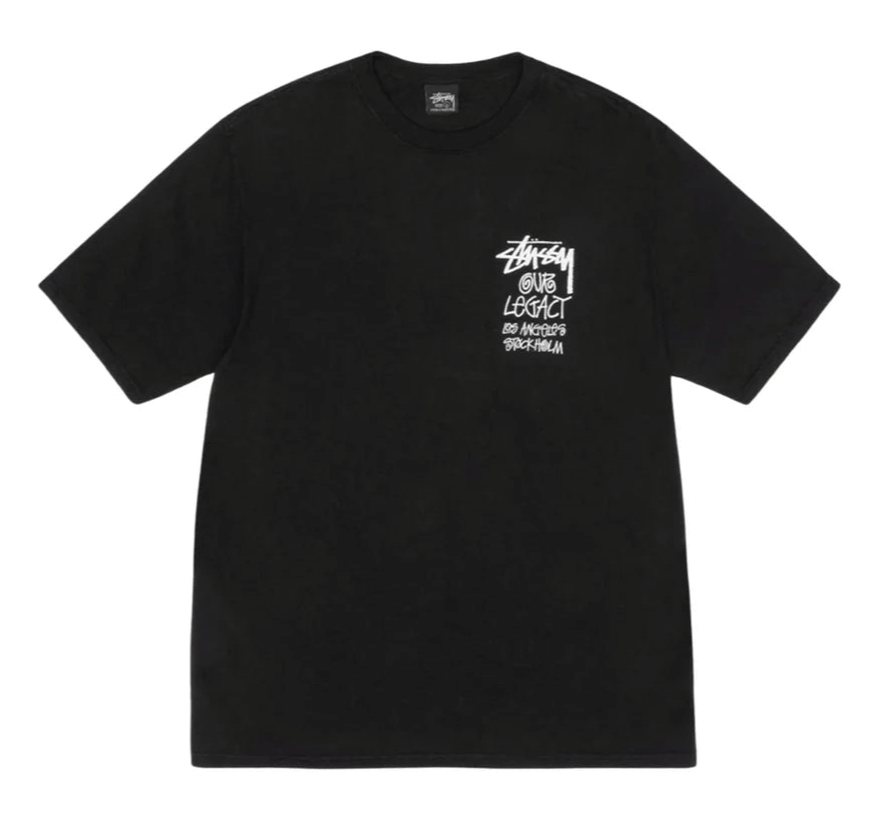 Stussy x Our Legacy Work Shop 8 Ball Yin Yang Pigment Dyed T-Shirt Black (FW24)