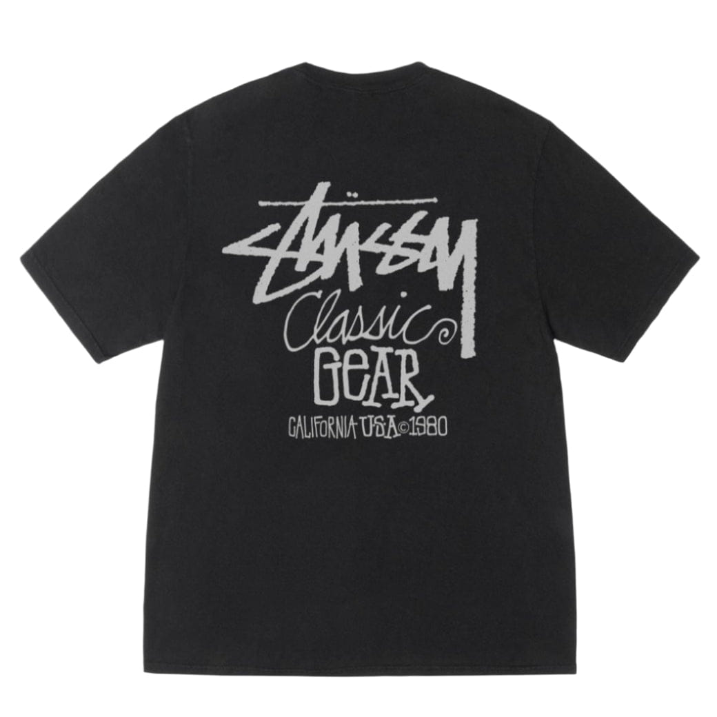 Stussy Classic Gear Pigment Dyed T-Shirt Black
