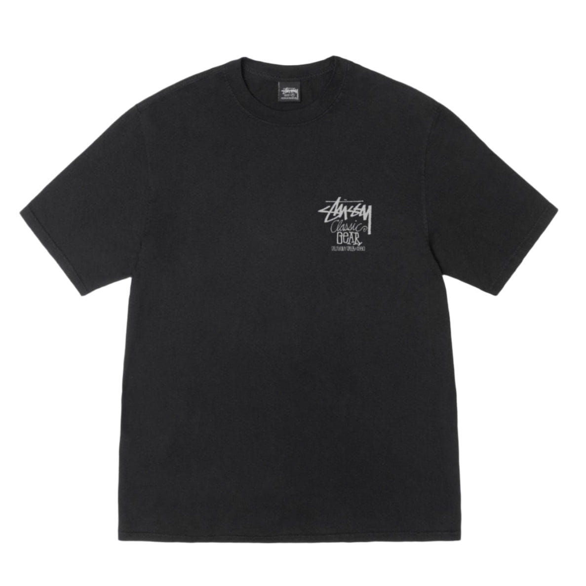 Stussy Classic Gear Pigment Dyed T-Shirt Black