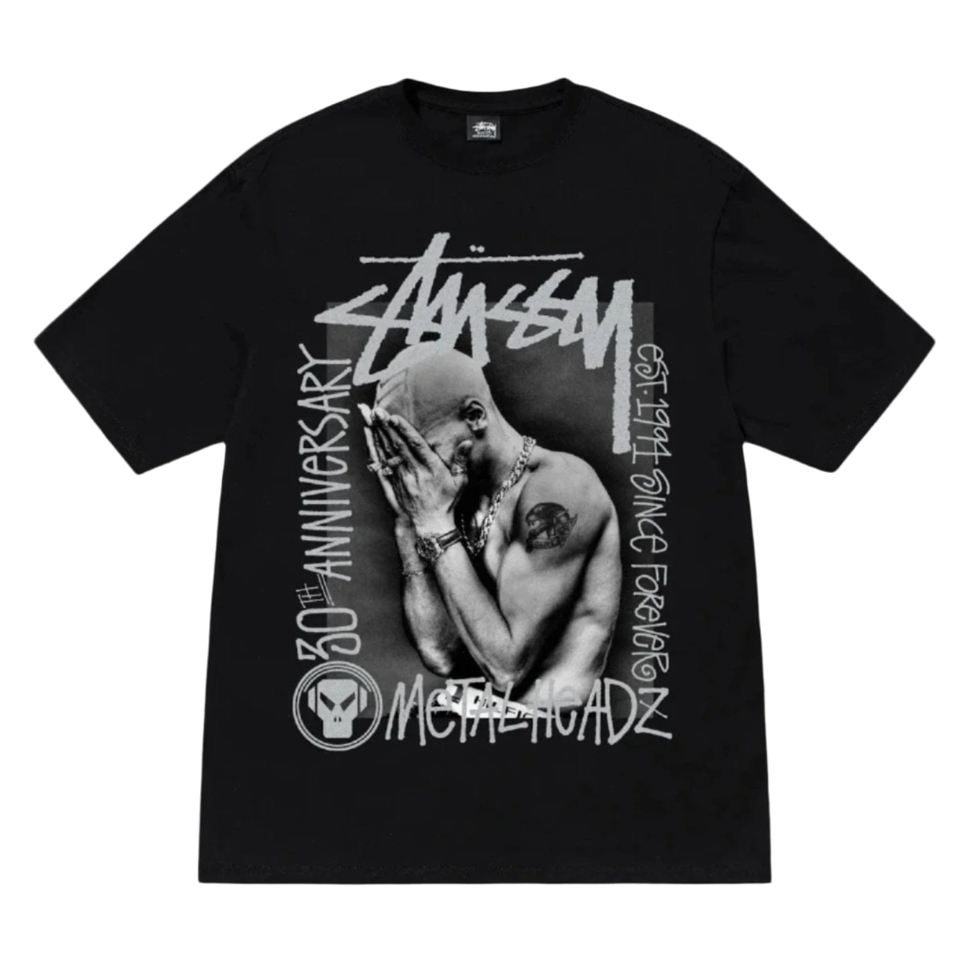 Stussy MetalHeadz 30th Anniversary T-Shirt Black