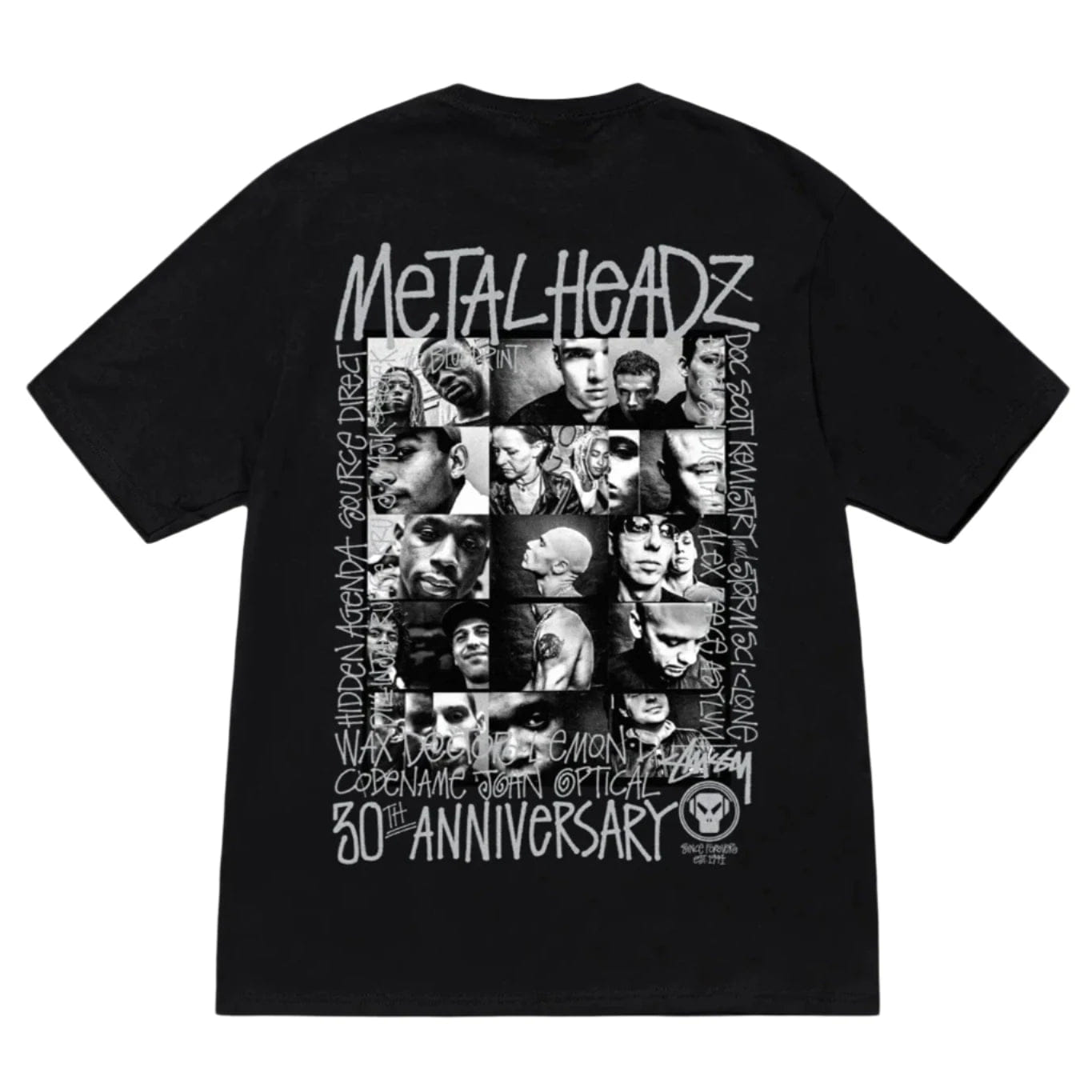 Stussy MetalHeadz 30th Anniversary T-Shirt Black