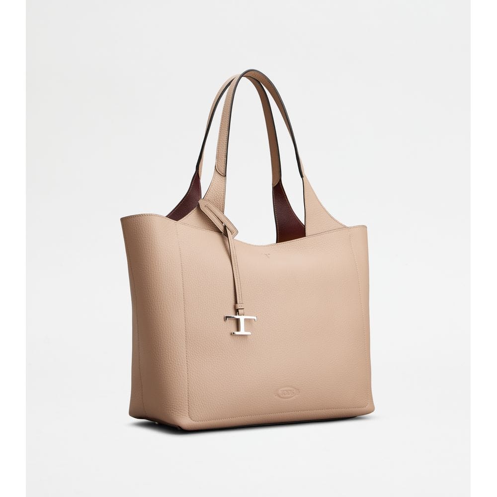 Tod's Tods Shopping Bag In Leather Medium Pink