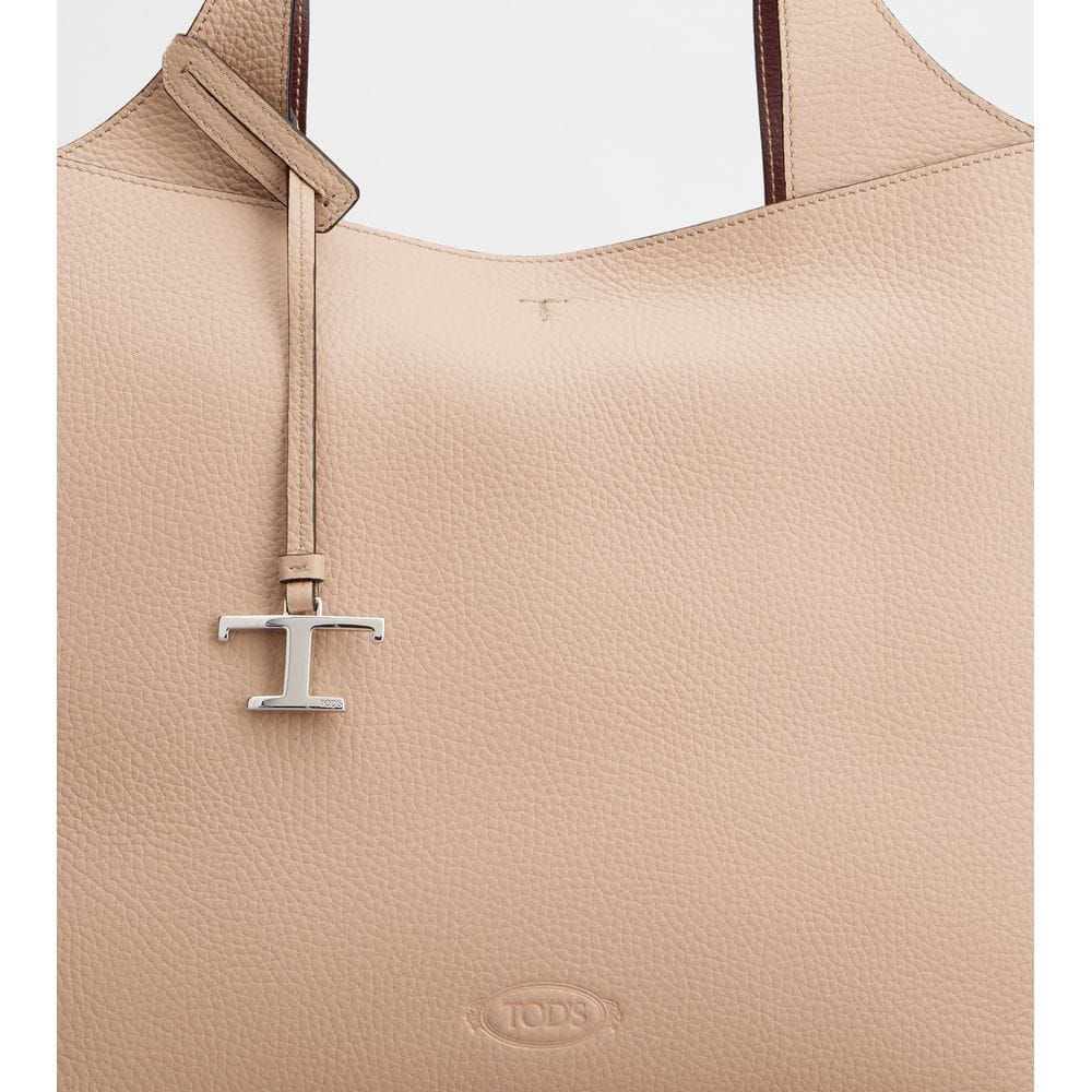 Tod's Tods Shopping Bag In Leather Medium Pink