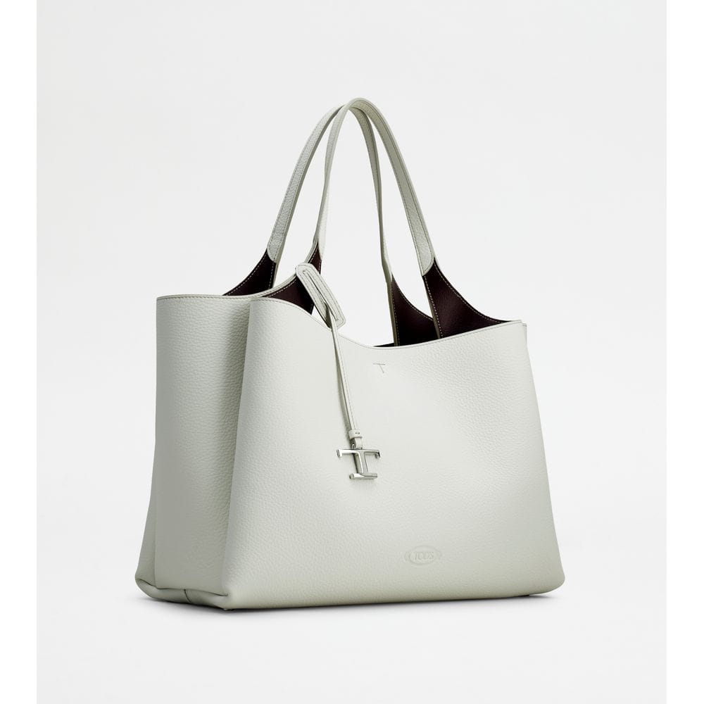 Tod's Tods Bag In Leather Medium White Burgundy