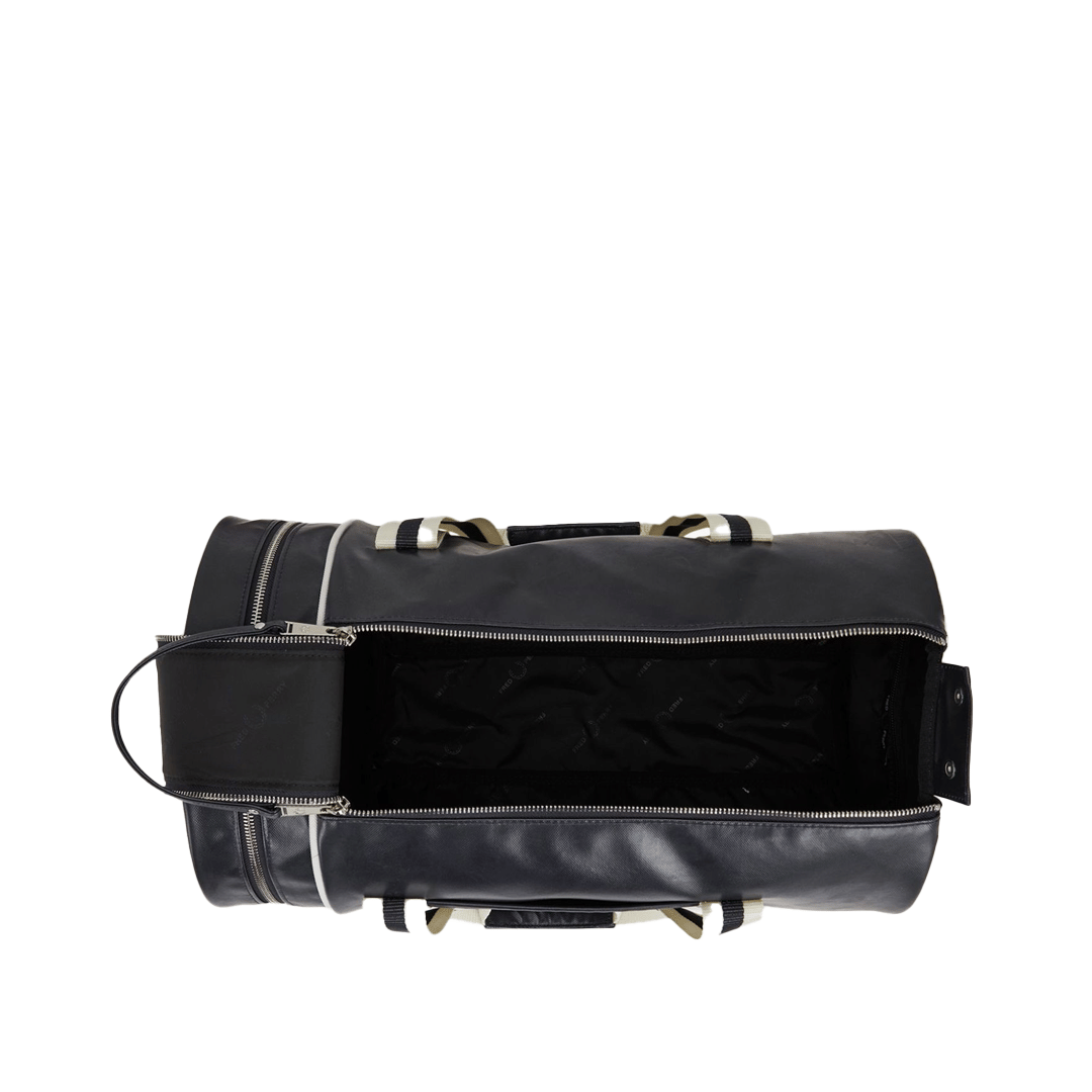 FRED PERRY CLASSIC BARREL BAG DARK NAVY & GRASSROOTS GREEN