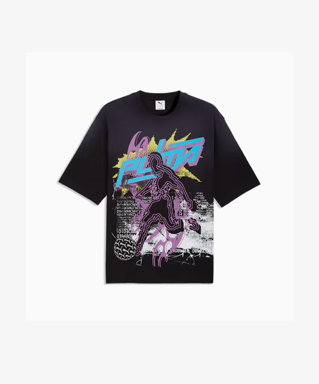PUMA | PUMATECH - X WASHED BOXY T-Shirt { PUMA BLACK/WHITE