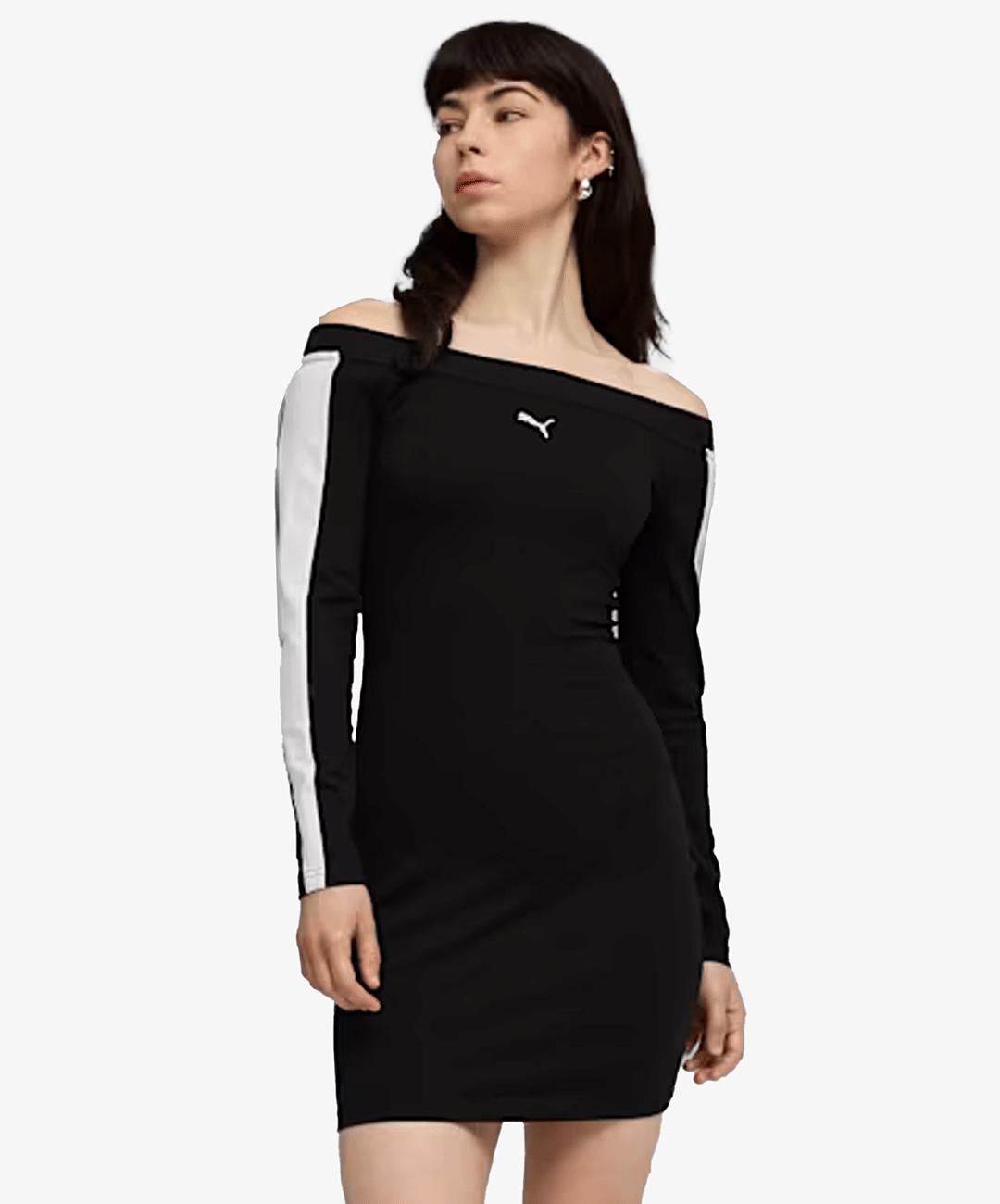 PUMA | T7 LONG SLEEVE DRESS { PUMA BLACK