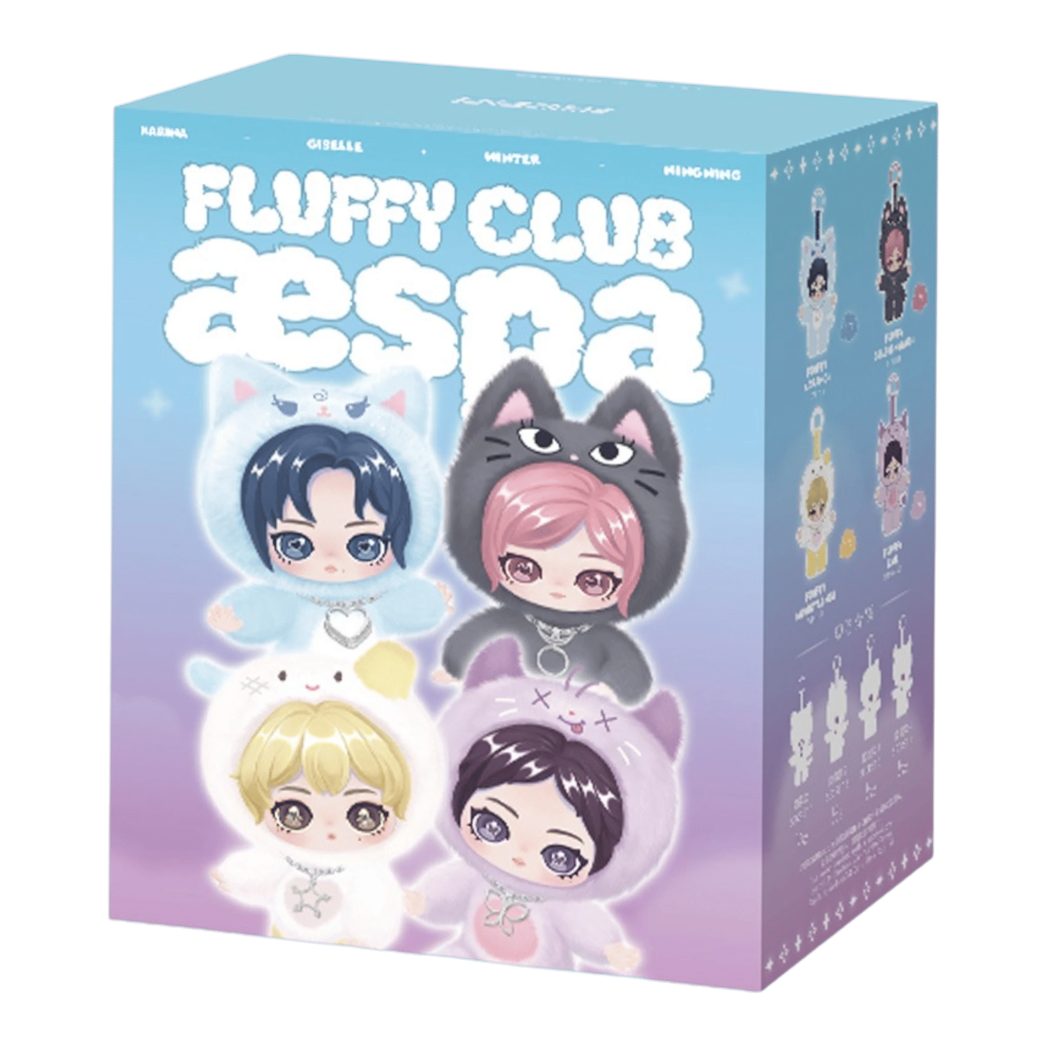 Pop Mart aespa Fluffy Club Series Vinyl Plush Doll Pendant Single Blind Box