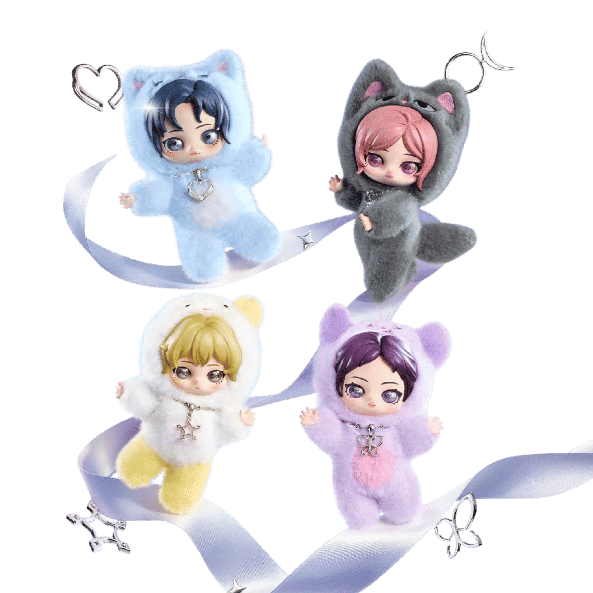 Pop Mart aespa Fluffy Club Series Vinyl Plush Doll Pendant Single Blind Box
