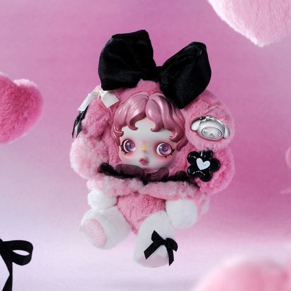 POP MART SKULLPANDA x My Melody Plush Doll Pendant AUTHENTIC