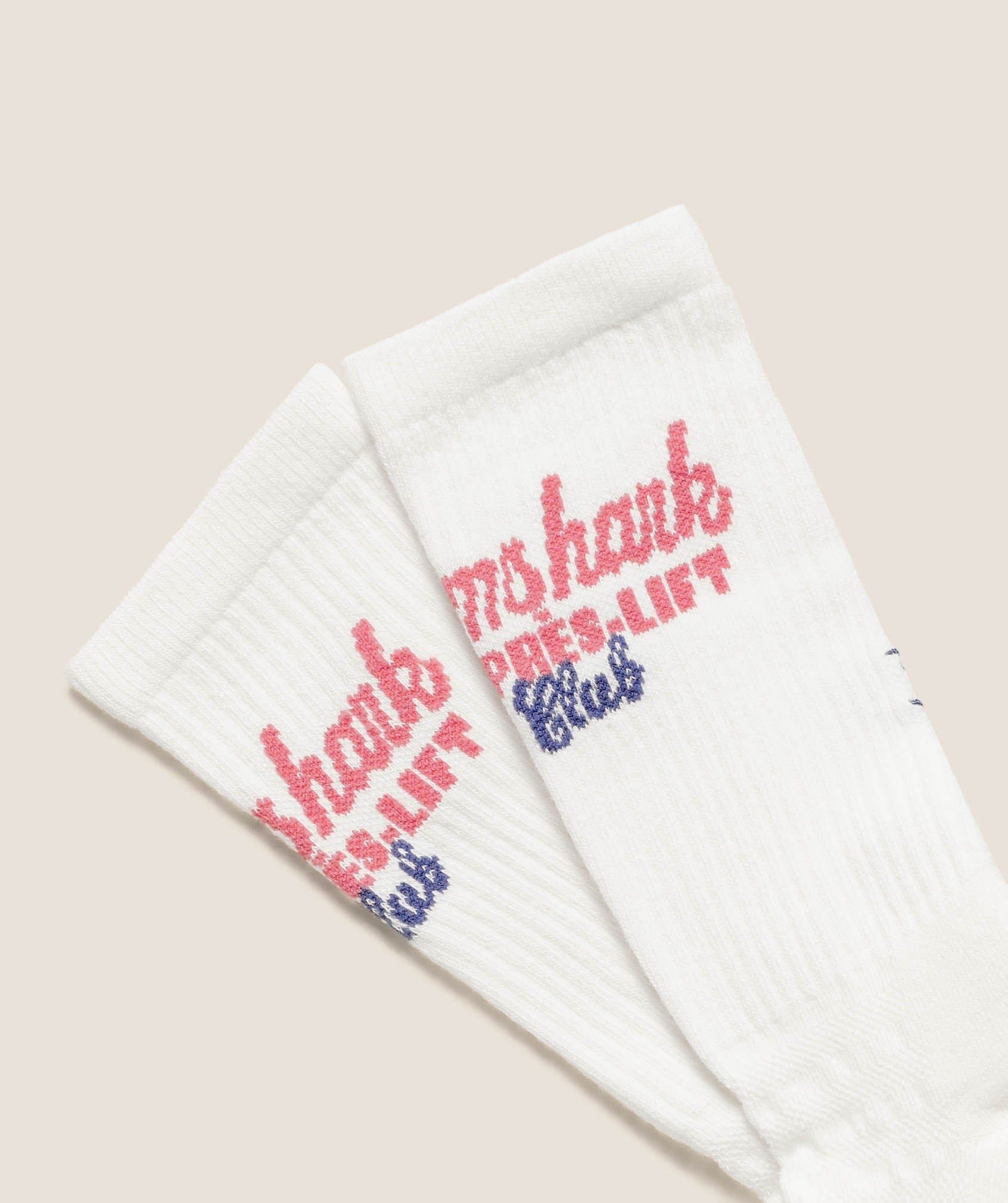 Gymshark Women's Gymshark Apres Lift Graphic Crew Sock Single Soft White