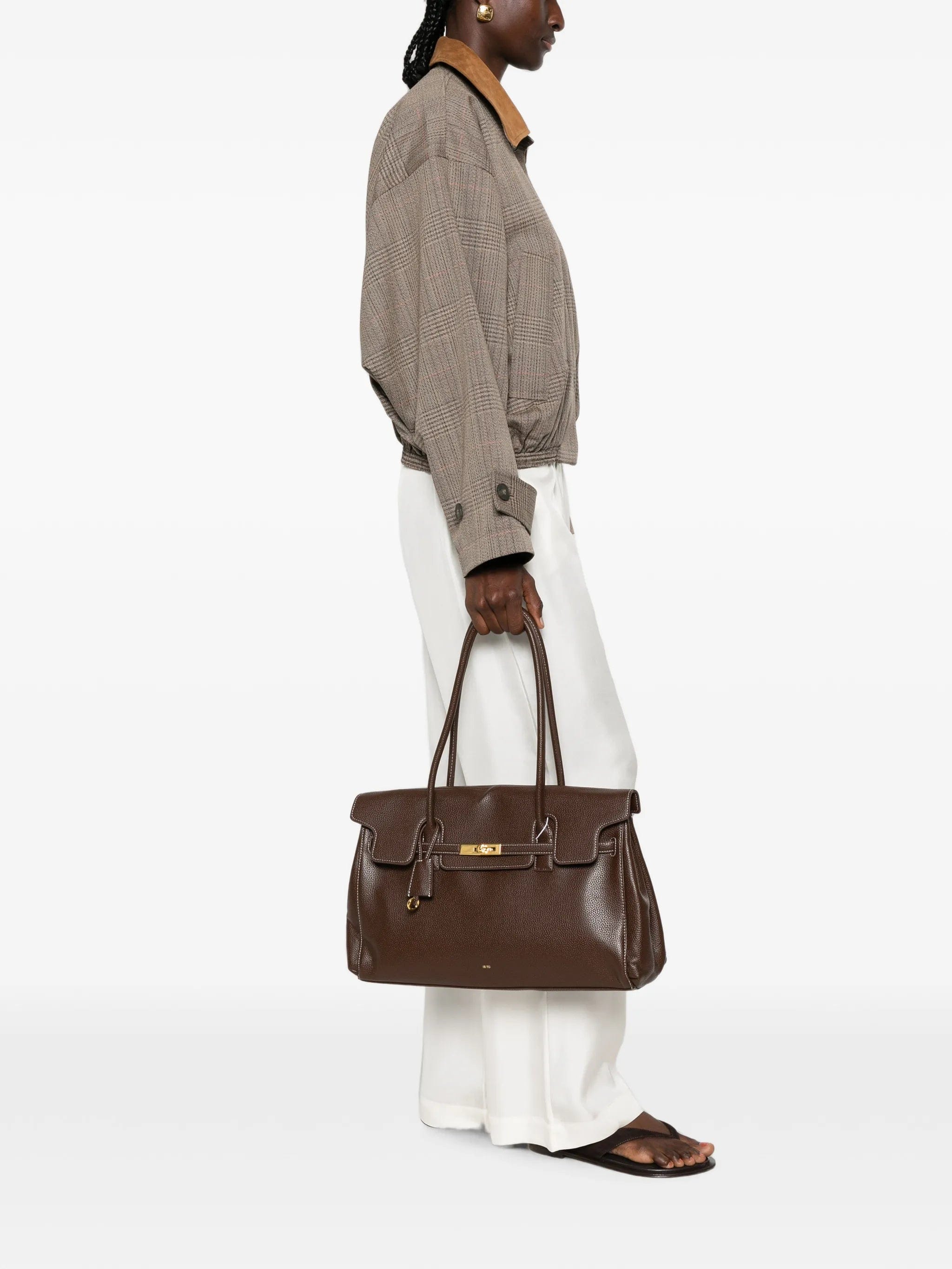 JW Pei large Yara twist - lock - fastening shoulder bag