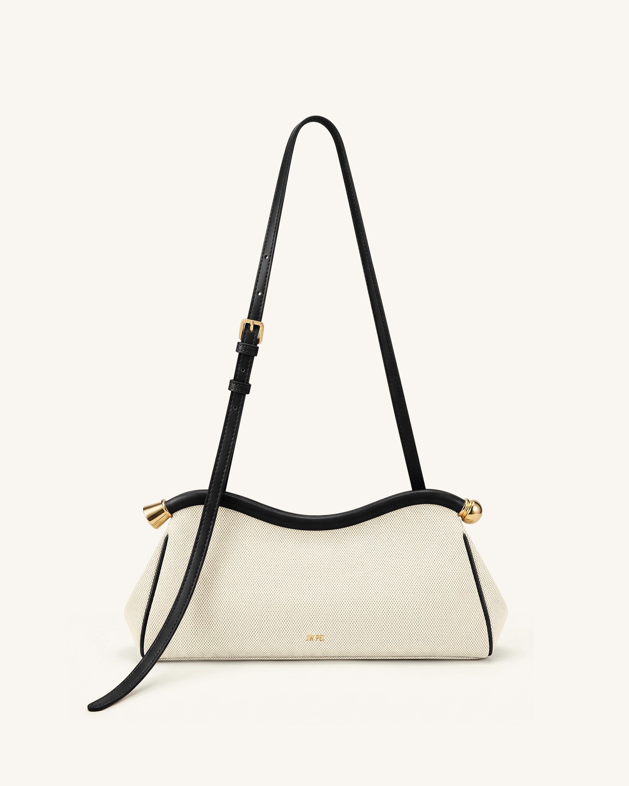 Jw Pei Naomi Curved Shoulder Bag Black Canvas