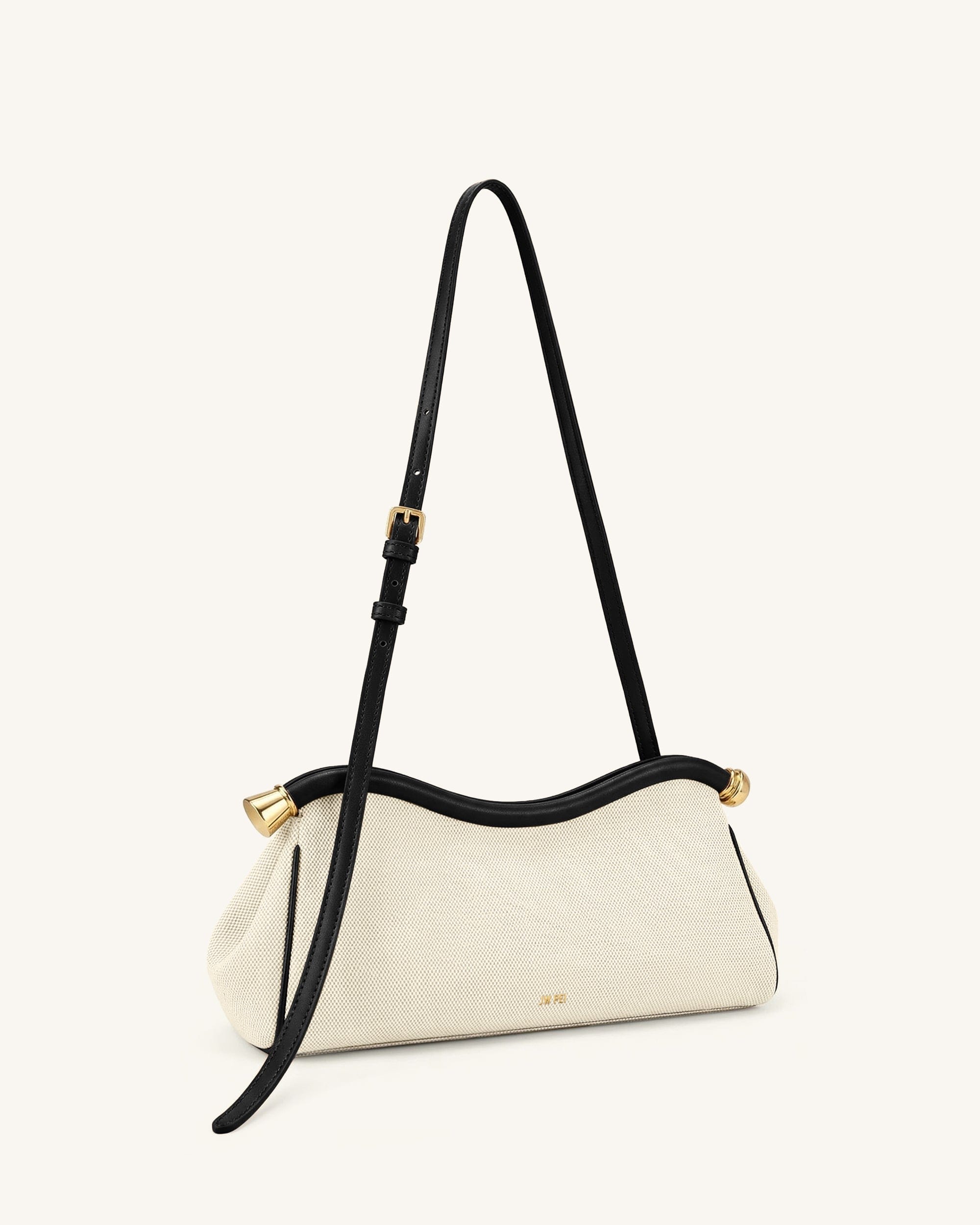 Jw Pei Naomi Curved Shoulder Bag Black Canvas