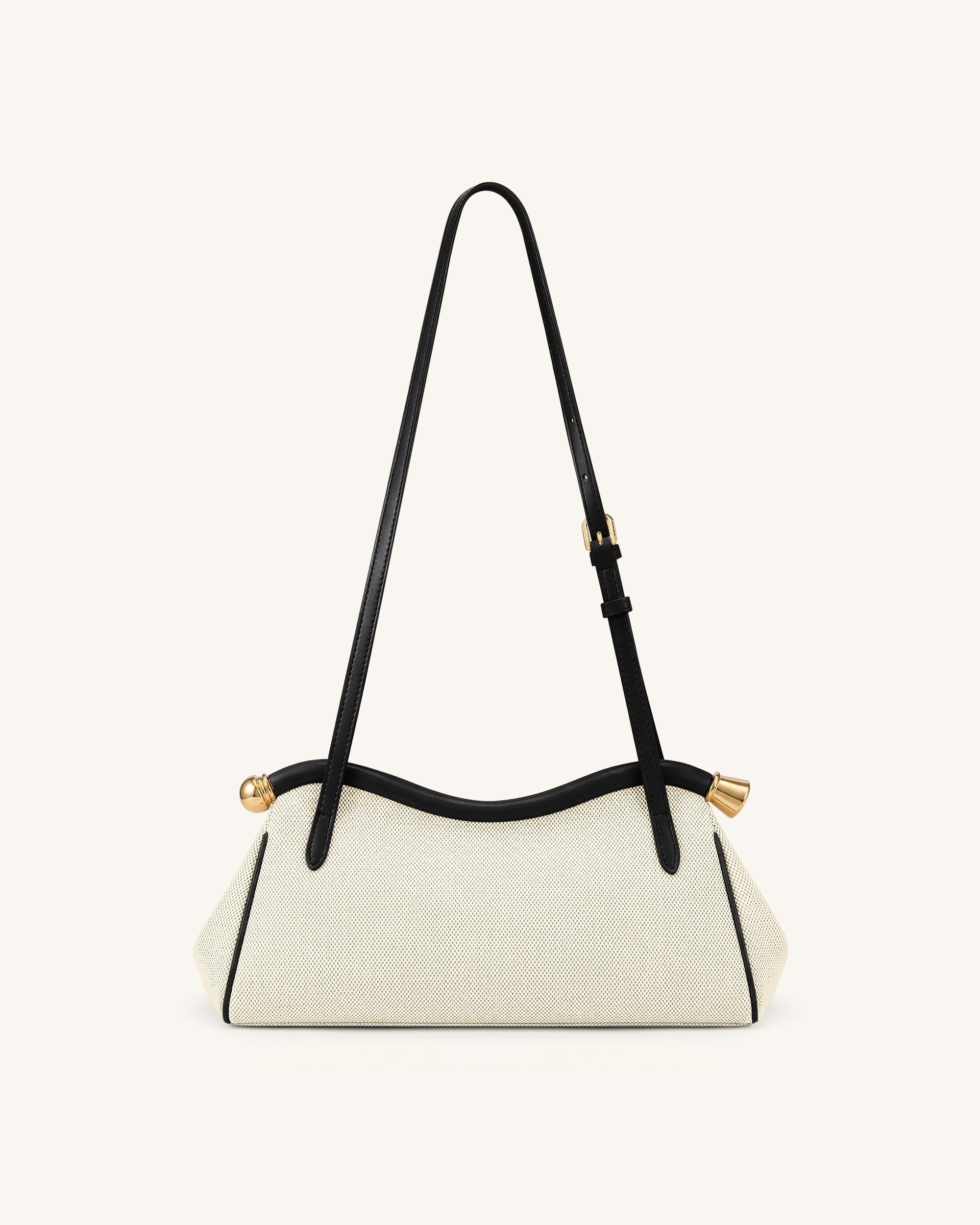 Jw Pei Naomi Curved Shoulder Bag Black Canvas