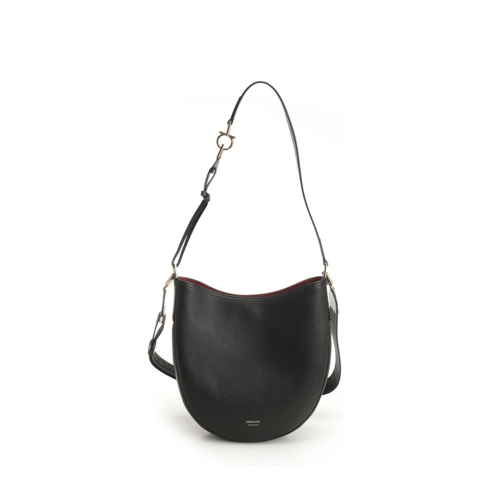 Ferragamo North - South Shoulder Bag in Black