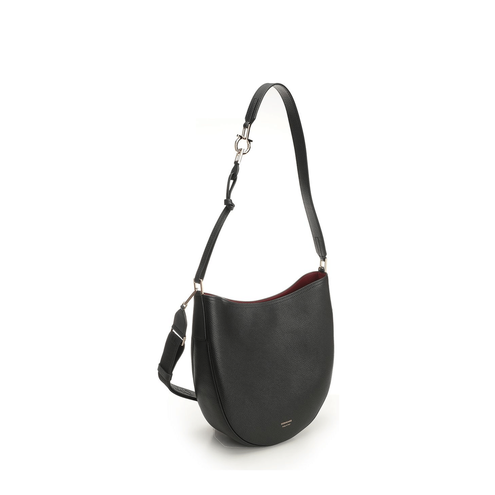 Ferragamo North - South Shoulder Bag in Black
