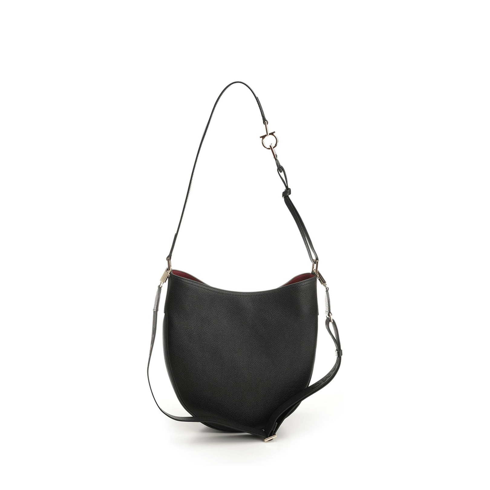 Ferragamo North - South Shoulder Bag in Black