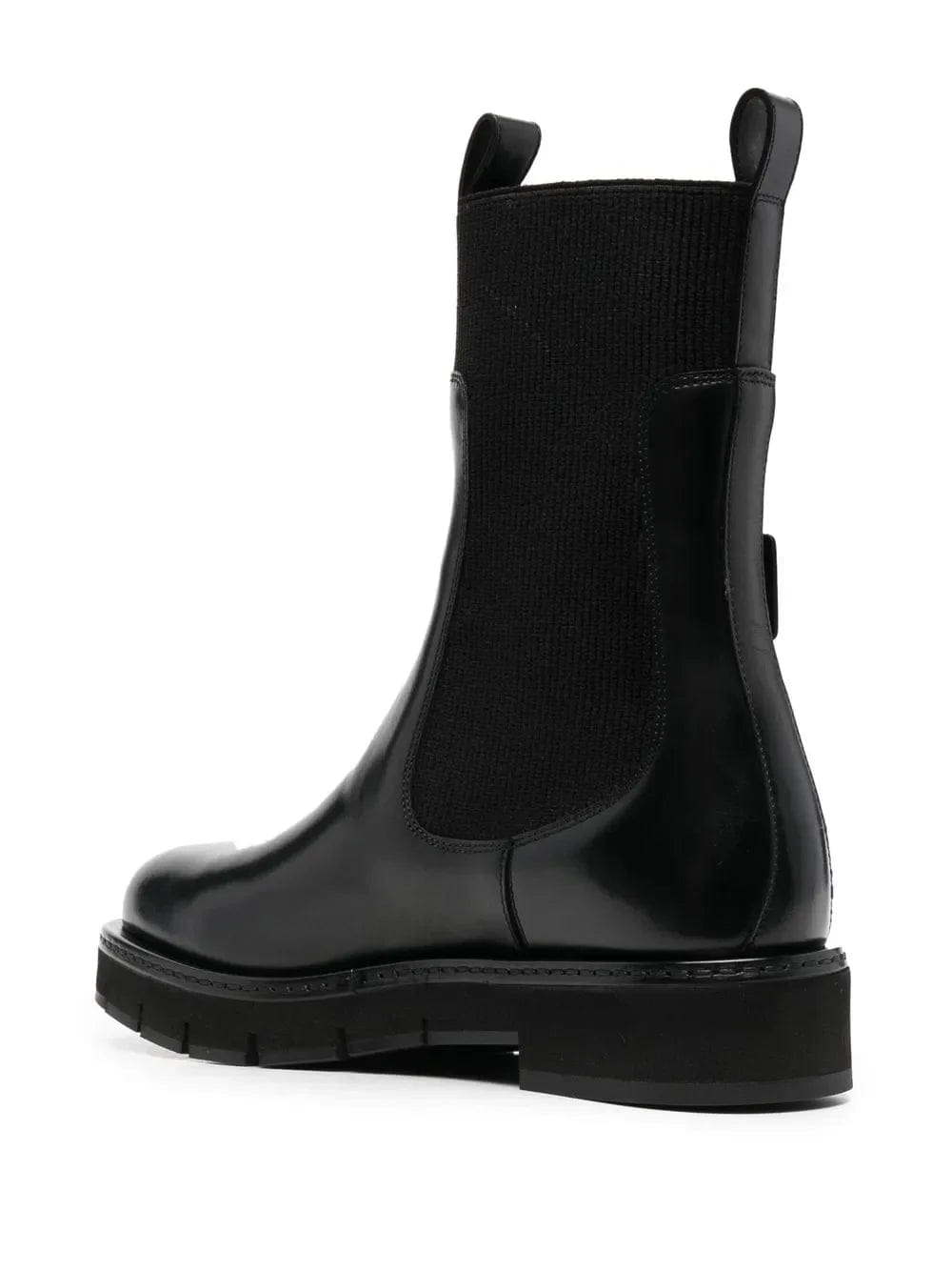 Ferragamo Cleated - Sole Leather Chelsea Boots