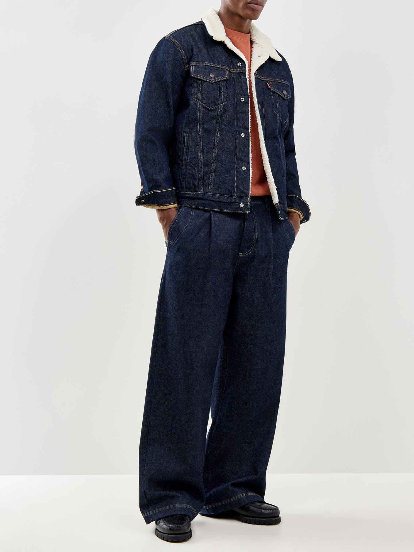 Levi's Type 3 Sherpa Trucker Jacket Navy
