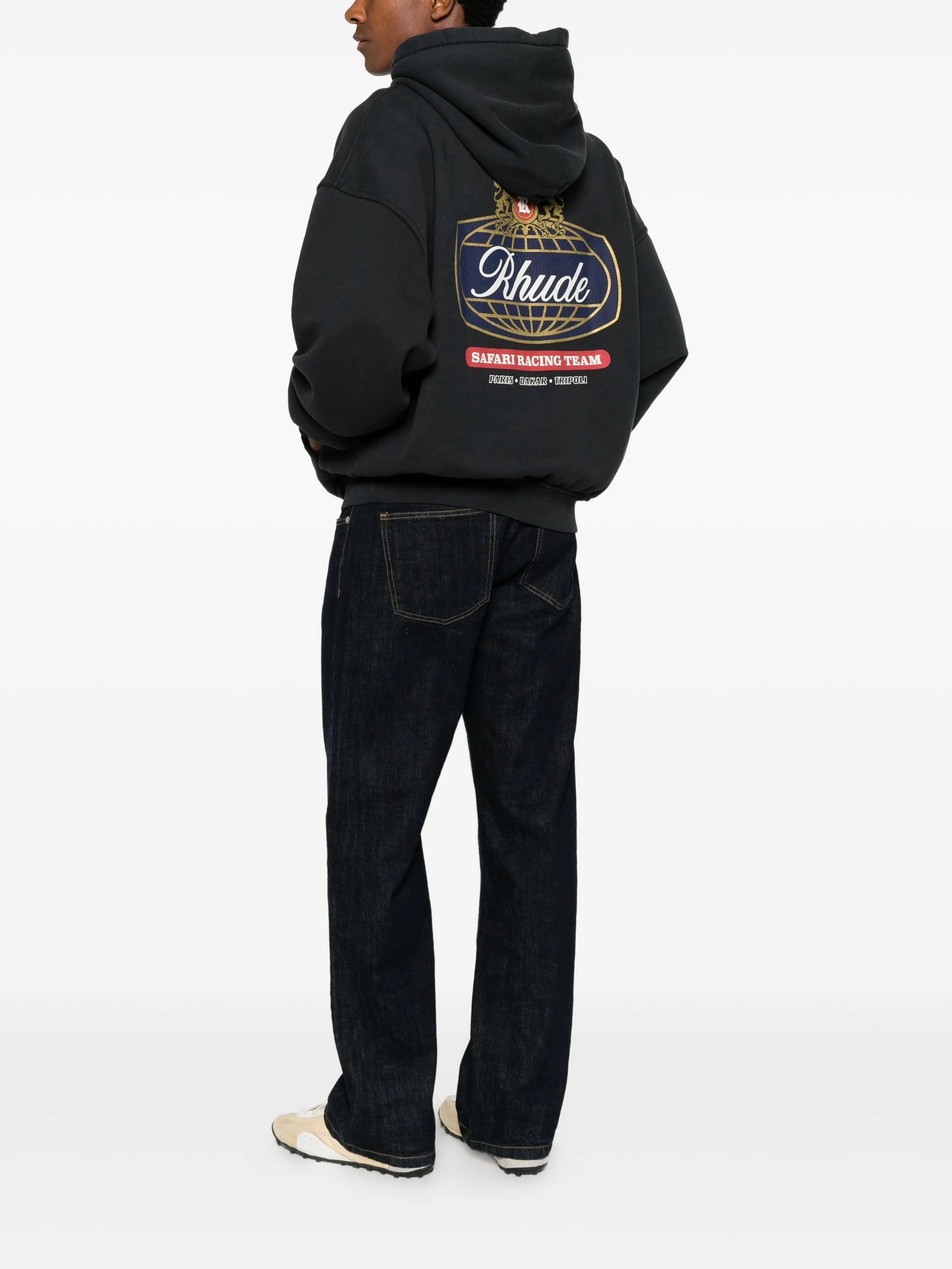 RHUDE logo - print cotton hoodie