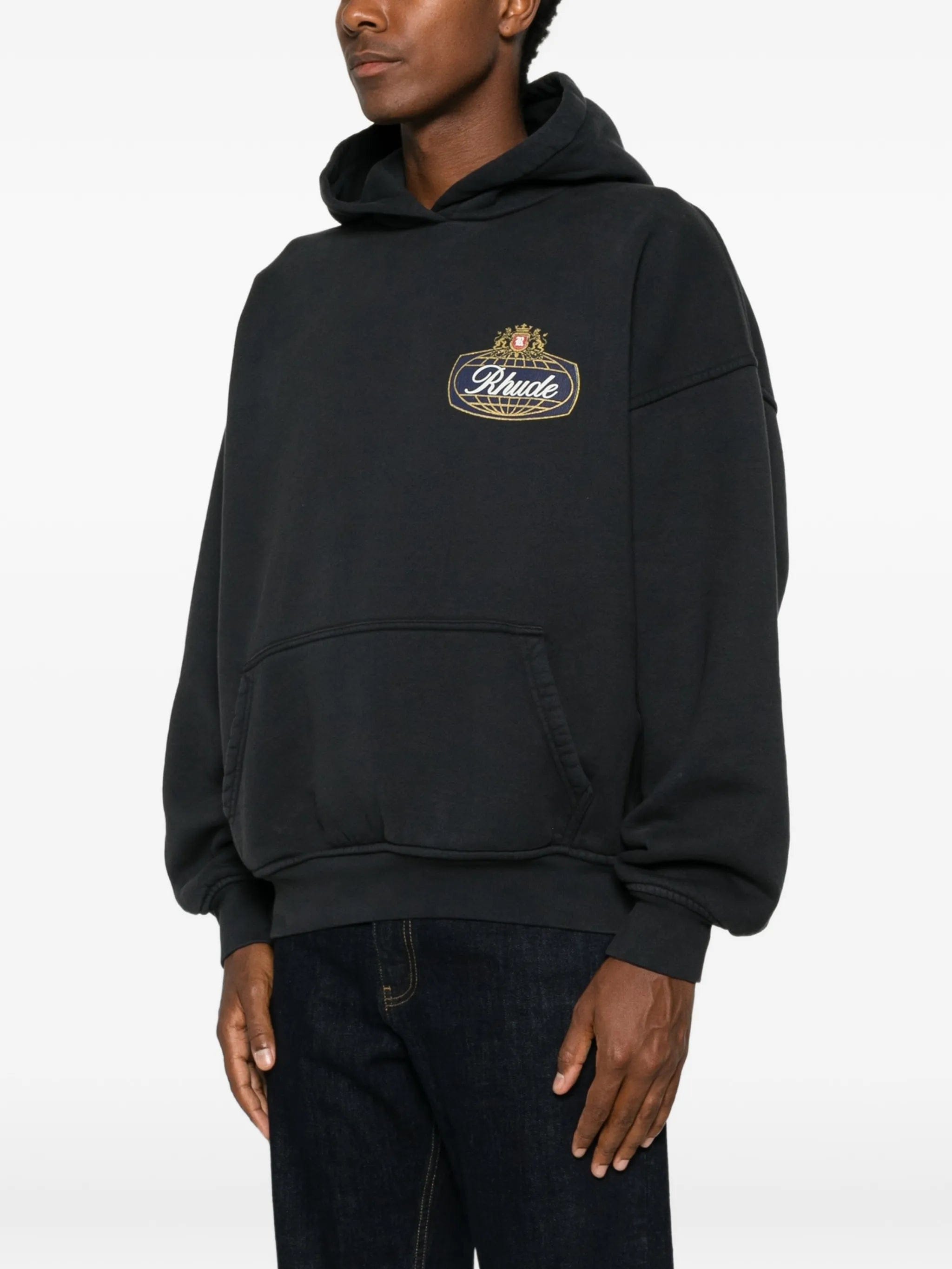 RHUDE logo - print cotton hoodie