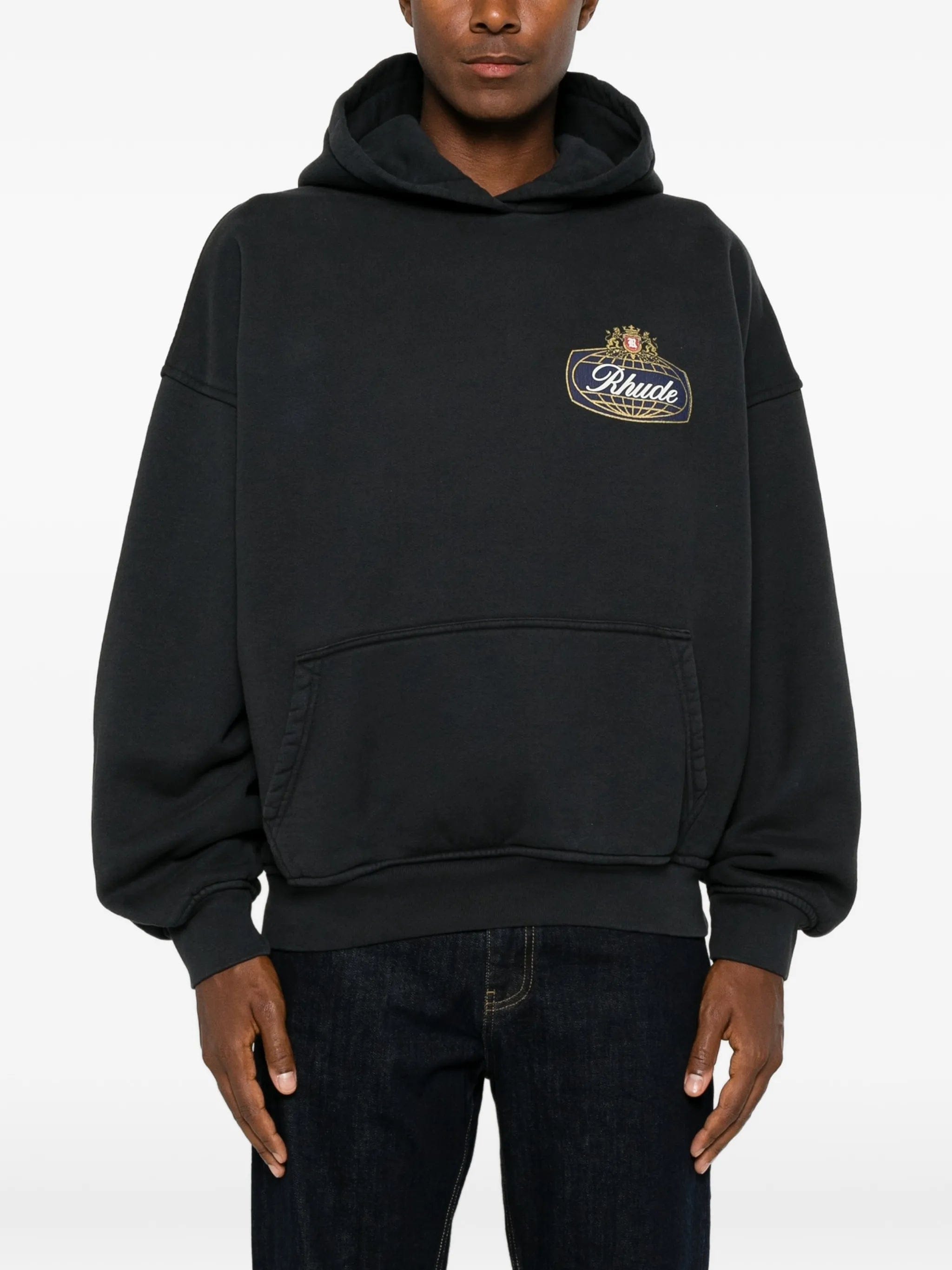 RHUDE logo - print cotton hoodie