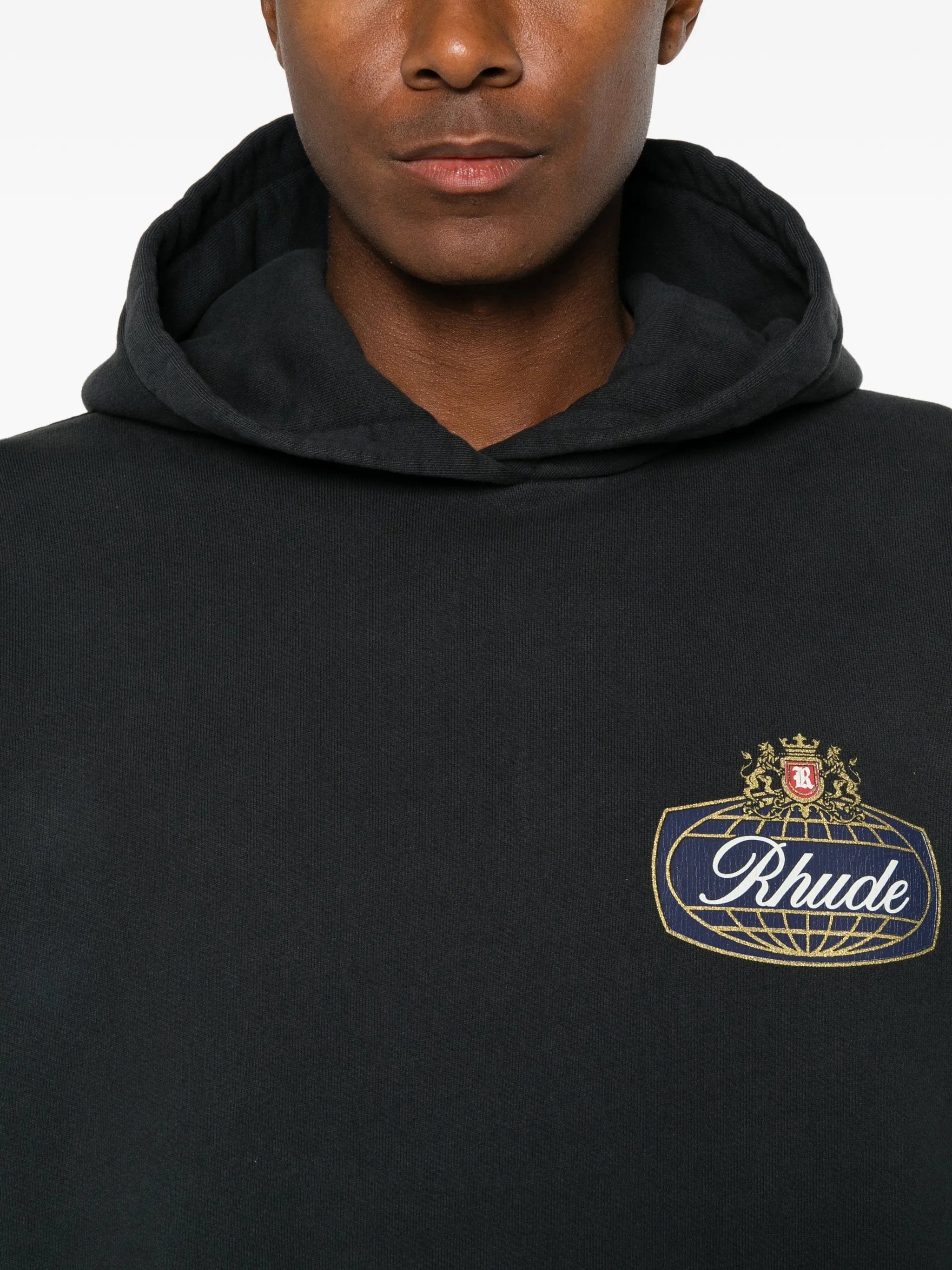 RHUDE logo - print cotton hoodie