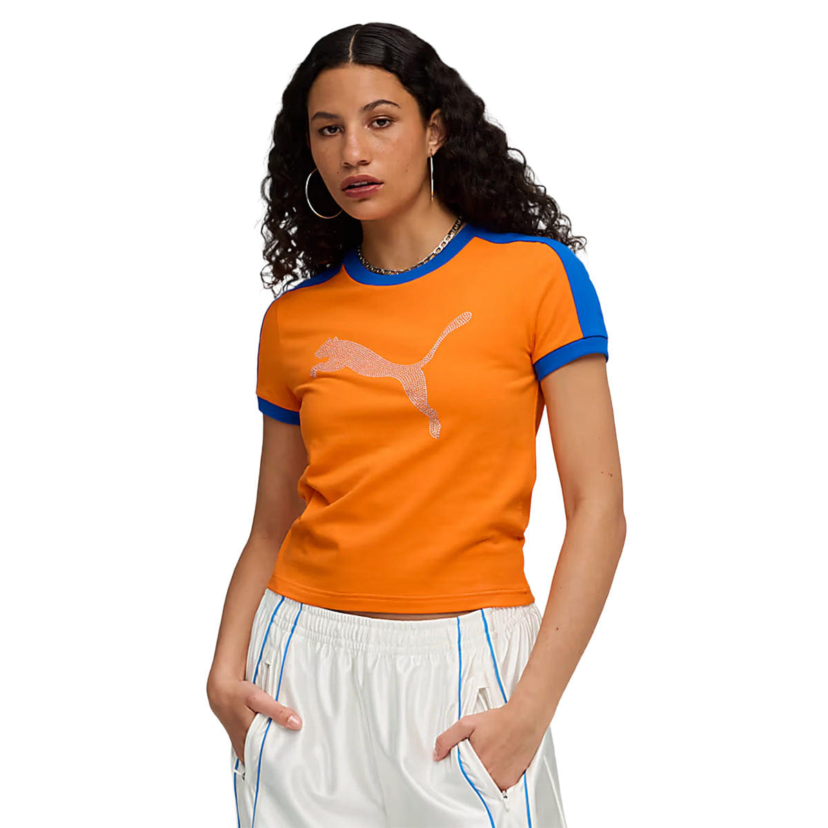 PUMA '+ FENTY T7 Slim T-Shirt Rickie Orange