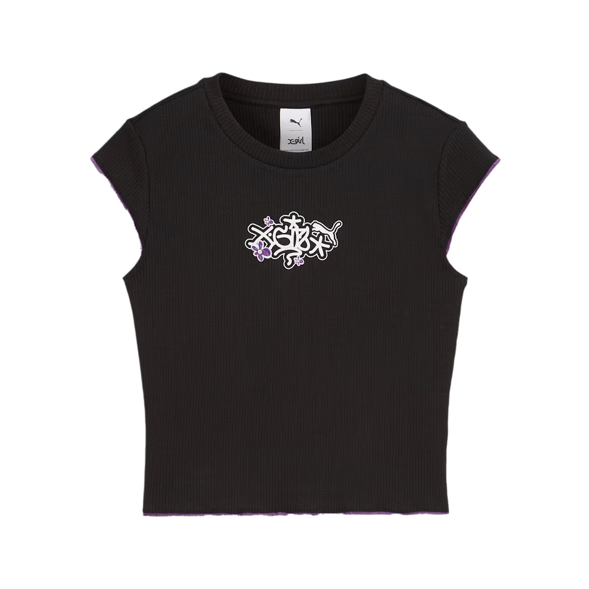 PUMA X - GIRL Ribbed T - shirt Black