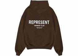 Represent Owner's Club Hoodie Brown/White Men's - SS22