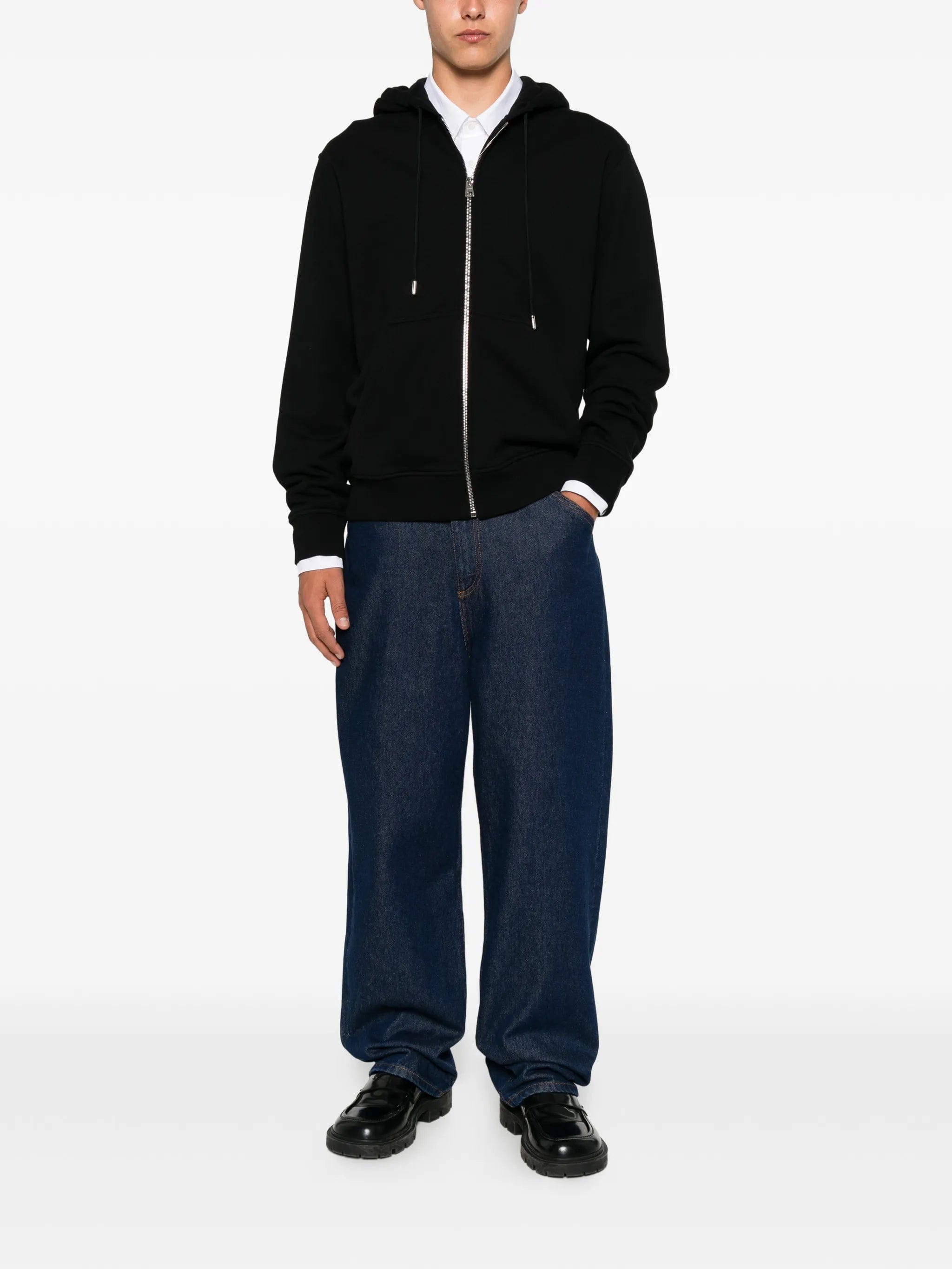 Givenchy logo - print zip - up hoodie