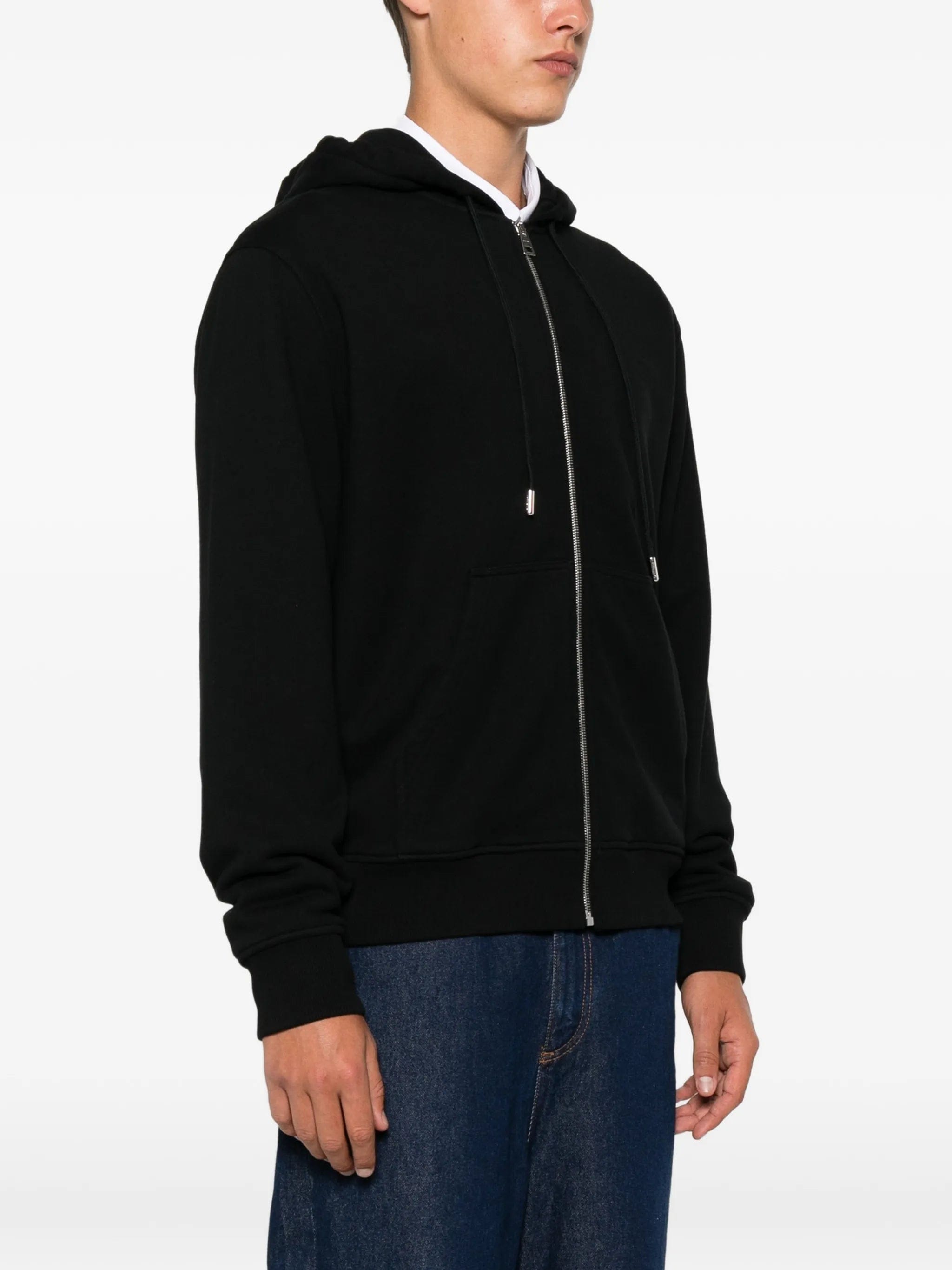 Givenchy logo - print zip - up hoodie