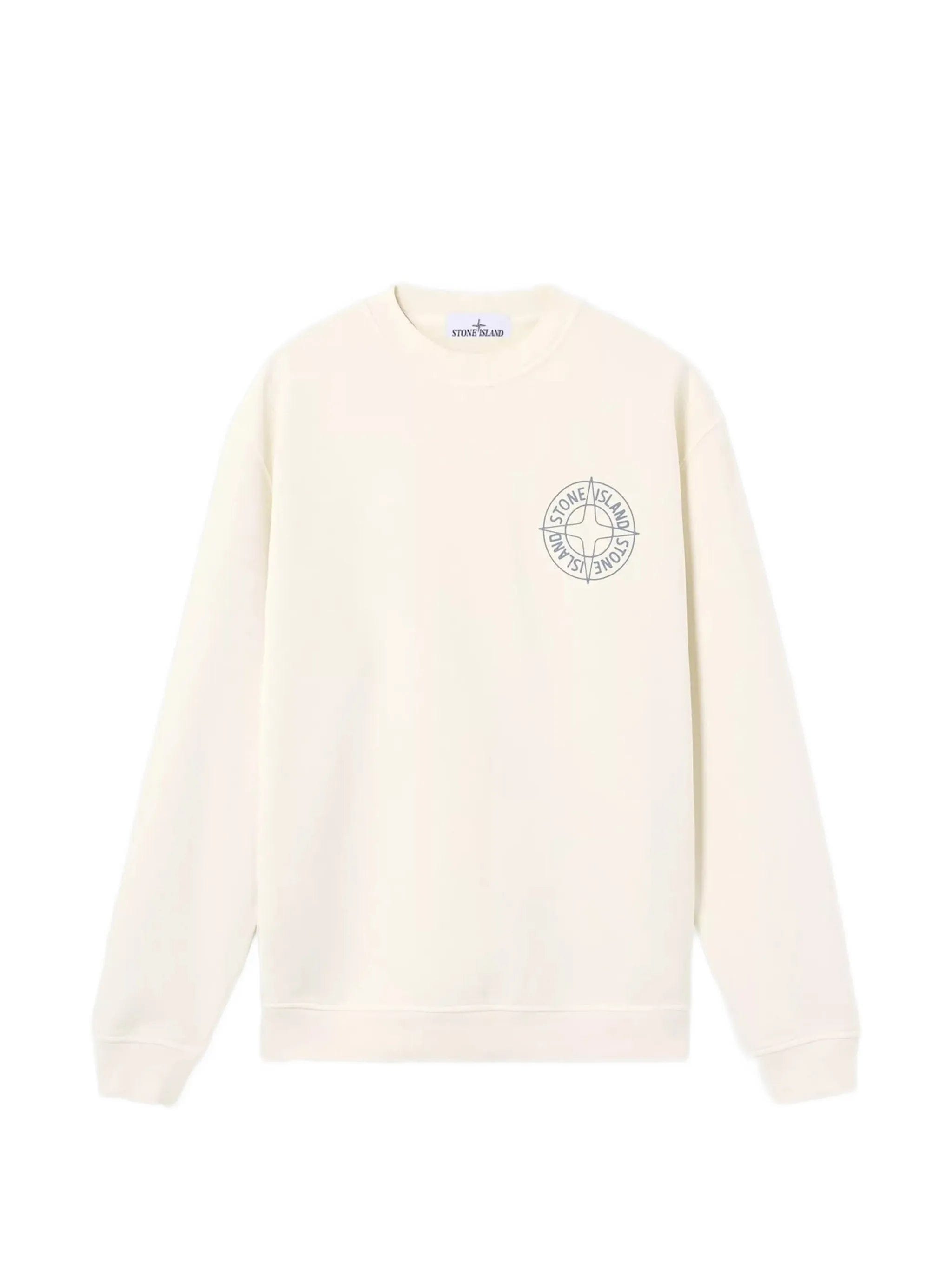 Stone Island logo - print cotton sweatshirt