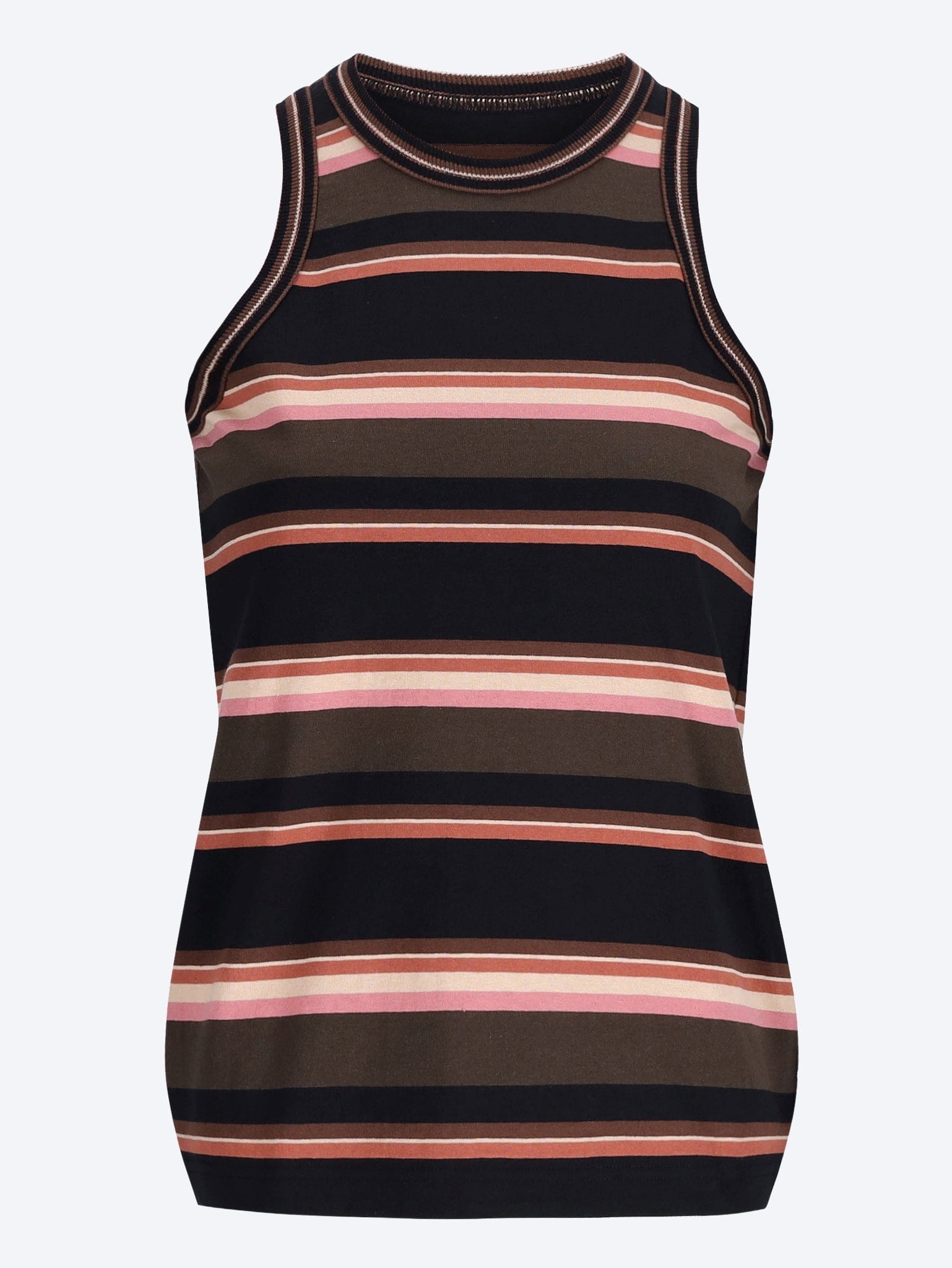 SACAI Horizontal stripe tank top