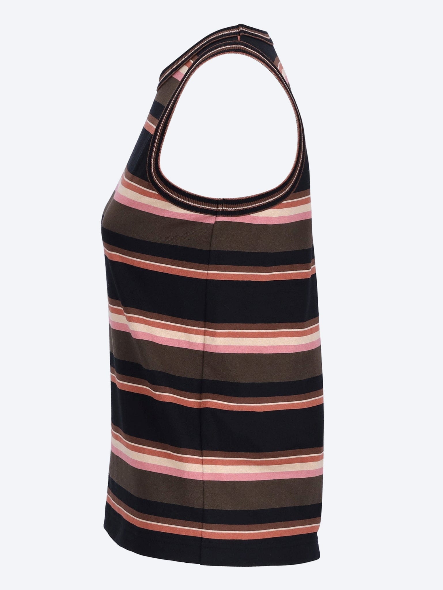 SACAI Horizontal stripe tank top