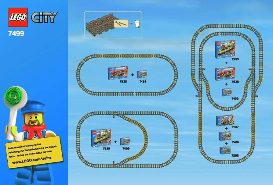 LEGO City Flexible and Straight Tracks 7499