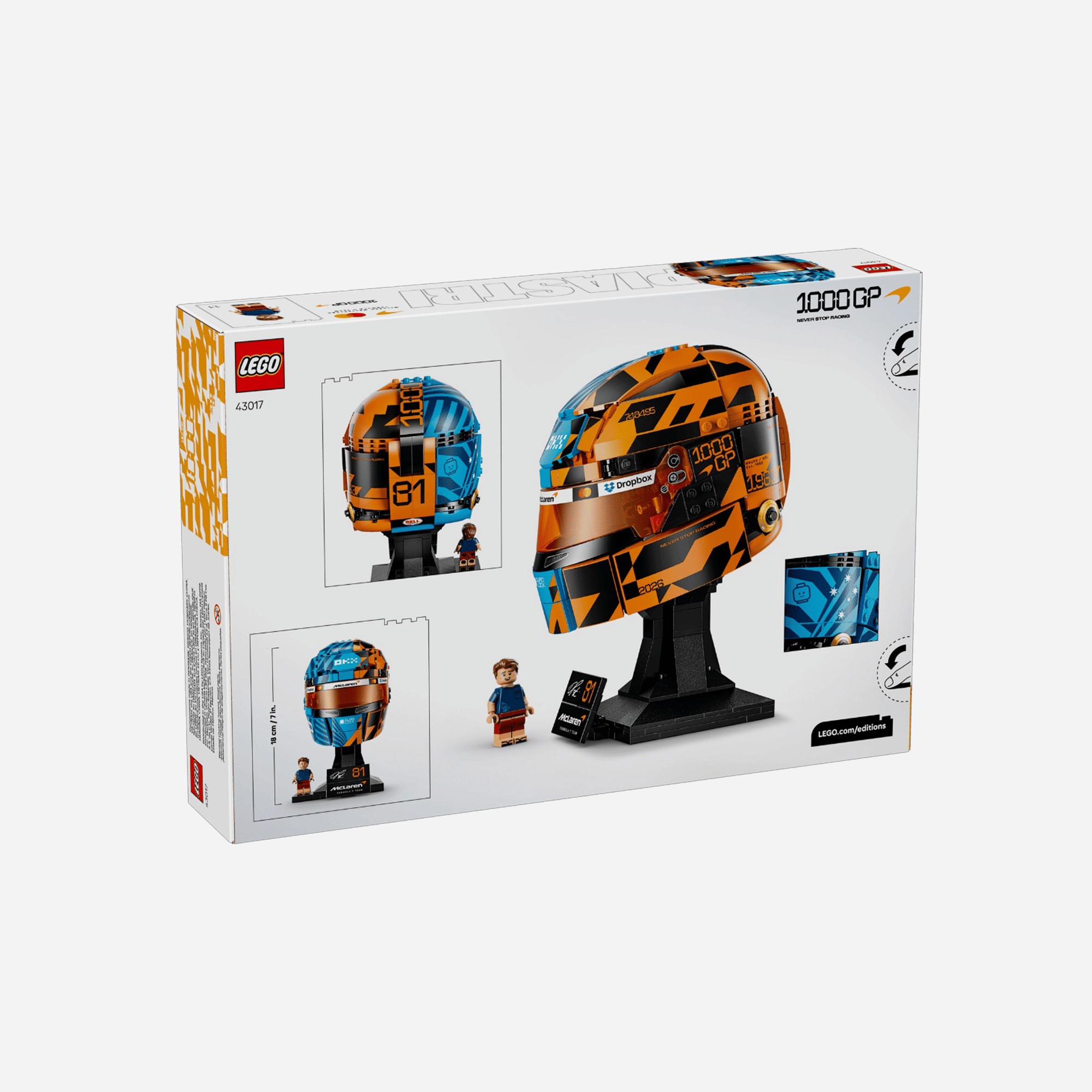 LEGO McLaren Mastercard F1 Team Oscar Piastri Helmet #43017